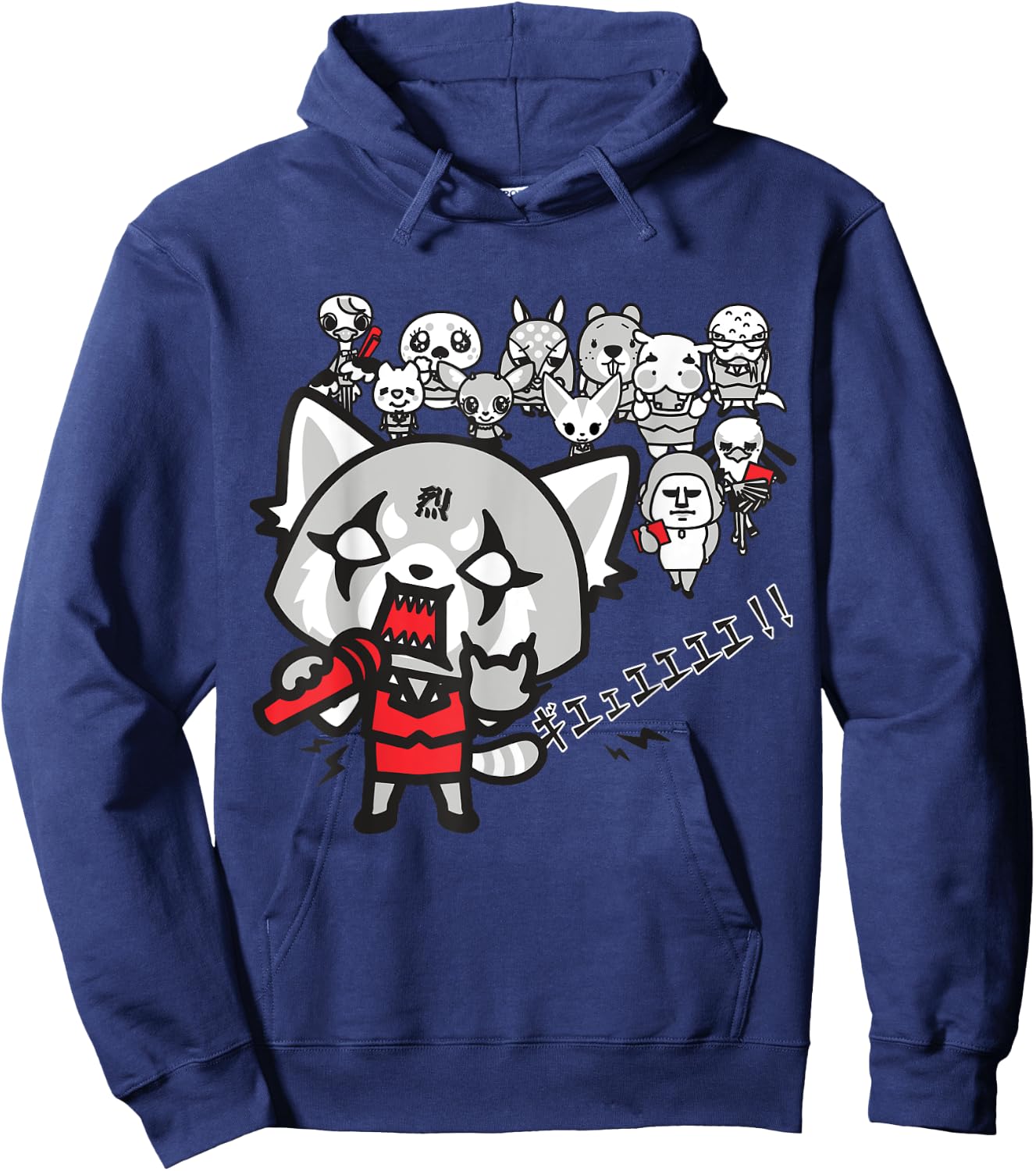 Aggretsuko Rage Karaoke Shirt Hoodie - Hoodie | Navy