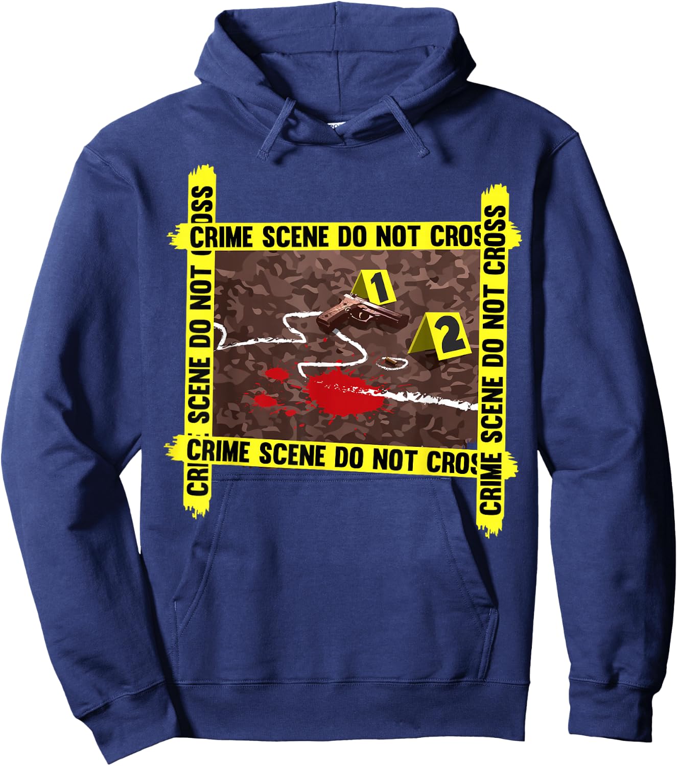 Crime Scene Shirt Hoodie - Hoodie | Navy