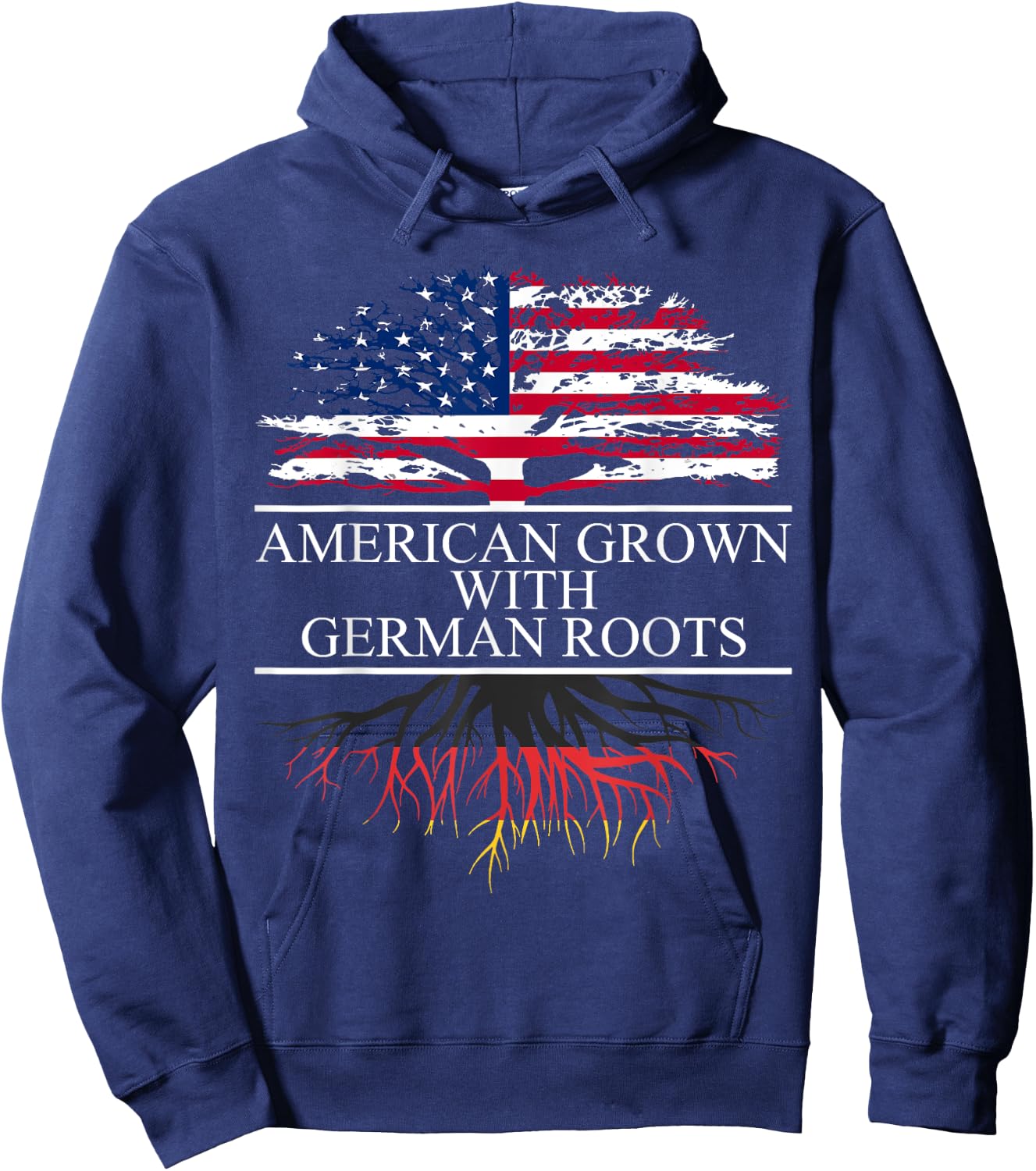 American Grown with German Roots Hoodie - Hoodie | Navy