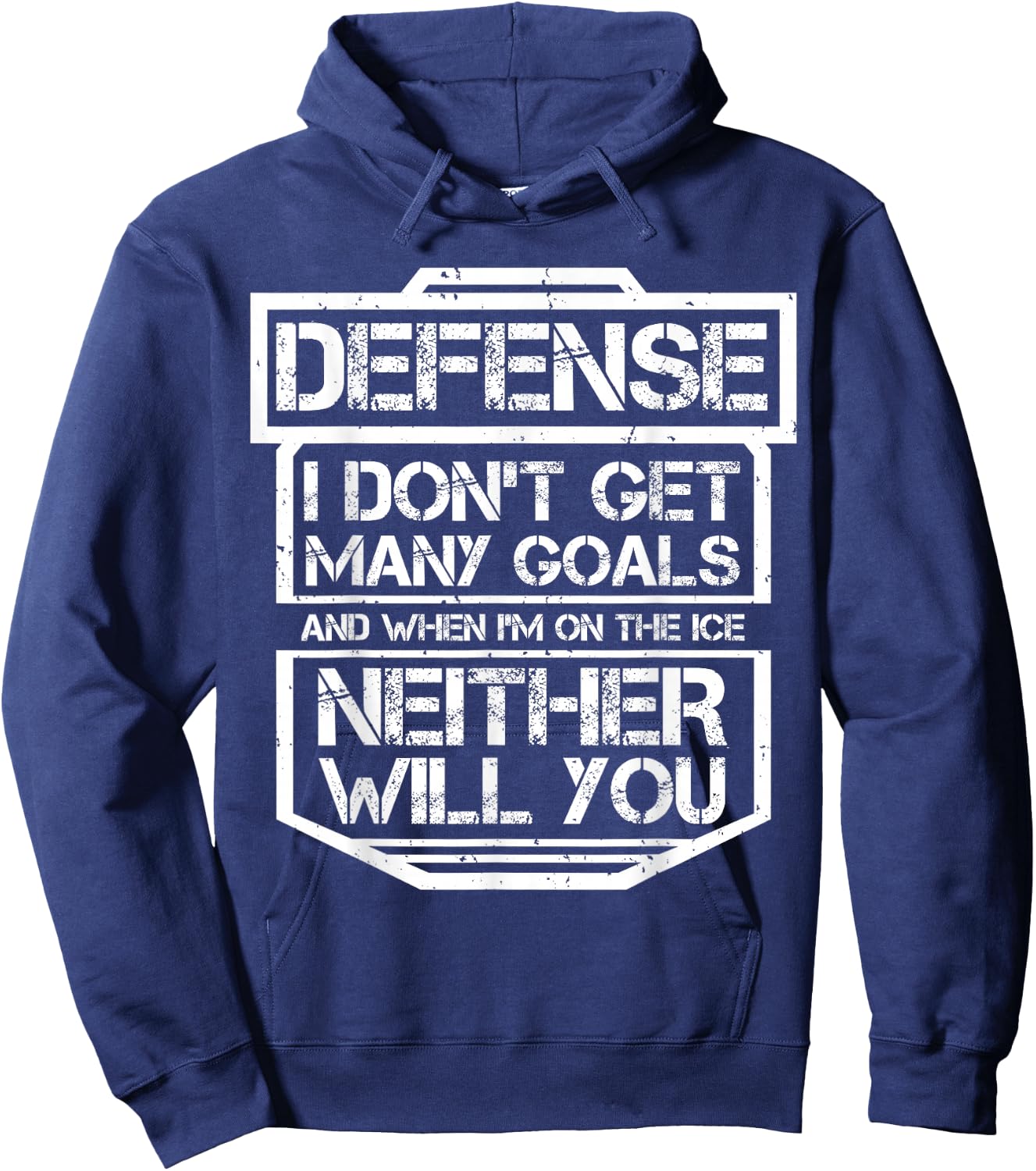 Ice Hockey Shirt Funny Sport Lover Hoodie - Hoodie | Navy