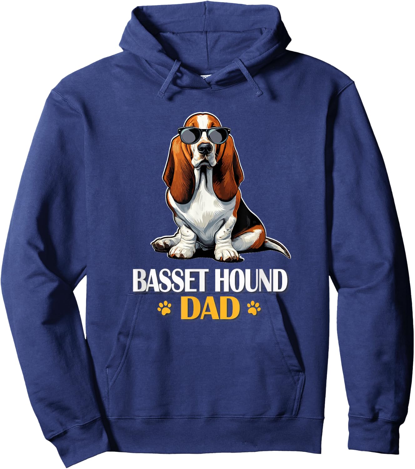 Boys Cool Sunglasses Dog Lover Basset Hound Dad Hoodie - Hoodie | Navy