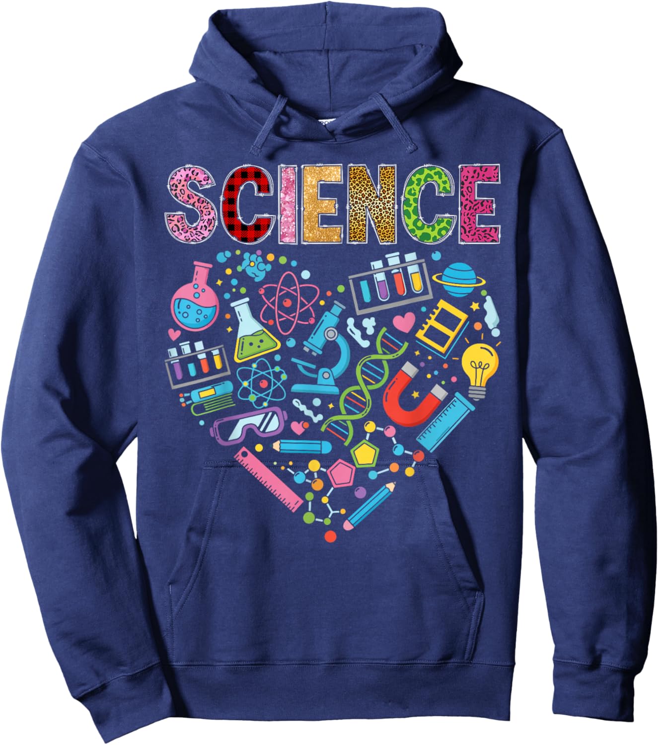 Science Teacher Periodic Table Classroom Vibes Hoodie - Hoodie | Navy