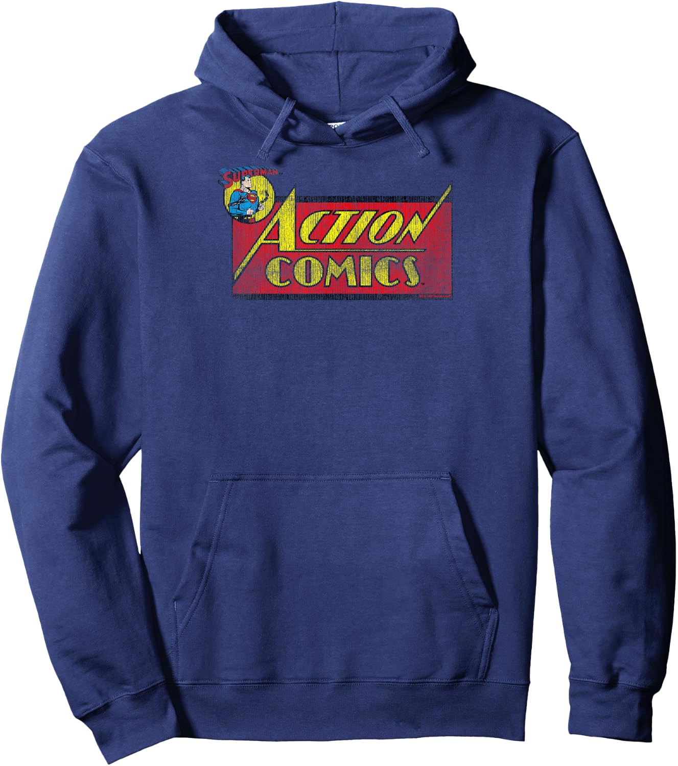 Superman Action Comics Logo Hoodie - Hoodie | Navy
