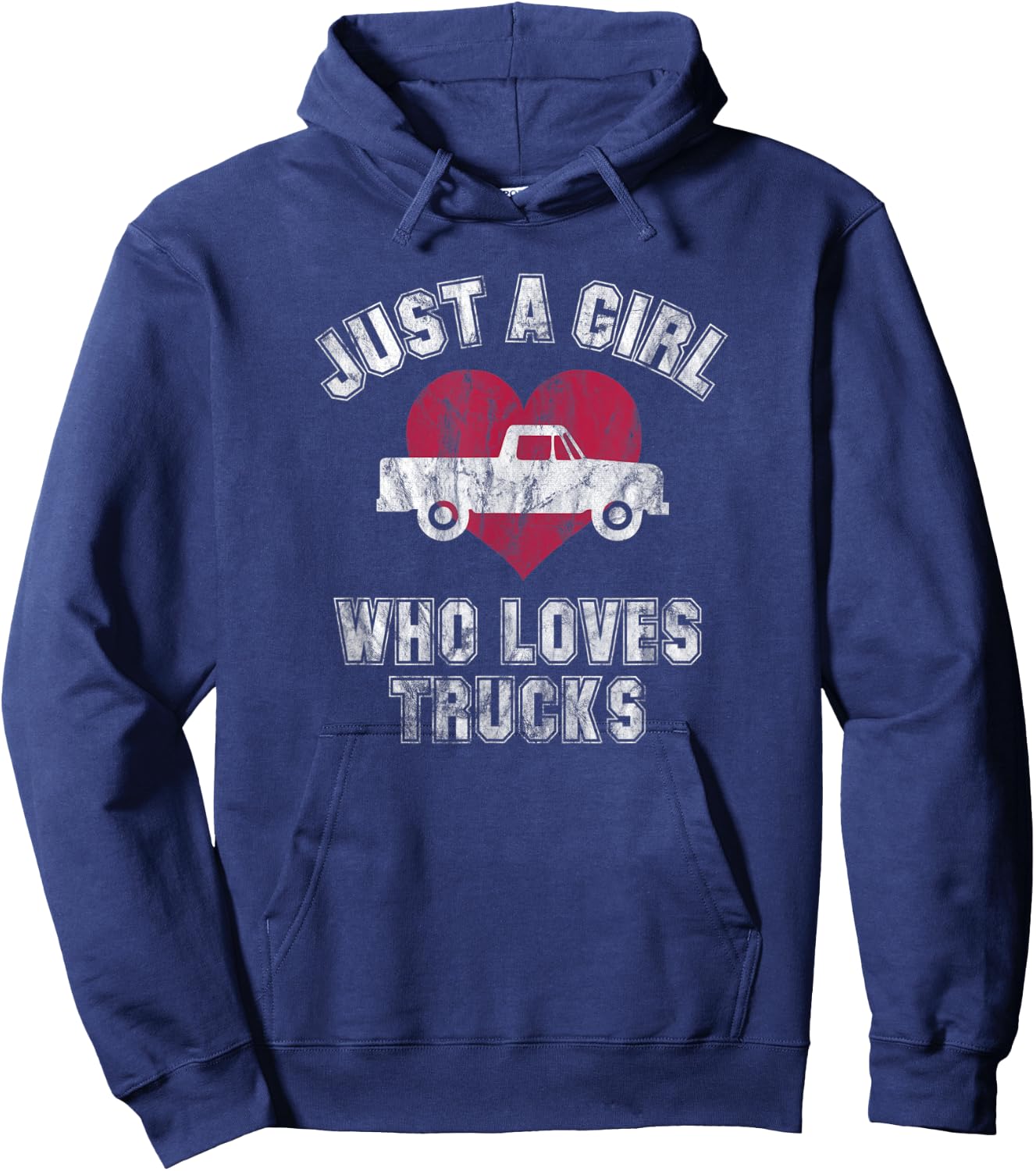Just A Girl Who Loves Trucks Hoodie - Hoodie | Navy