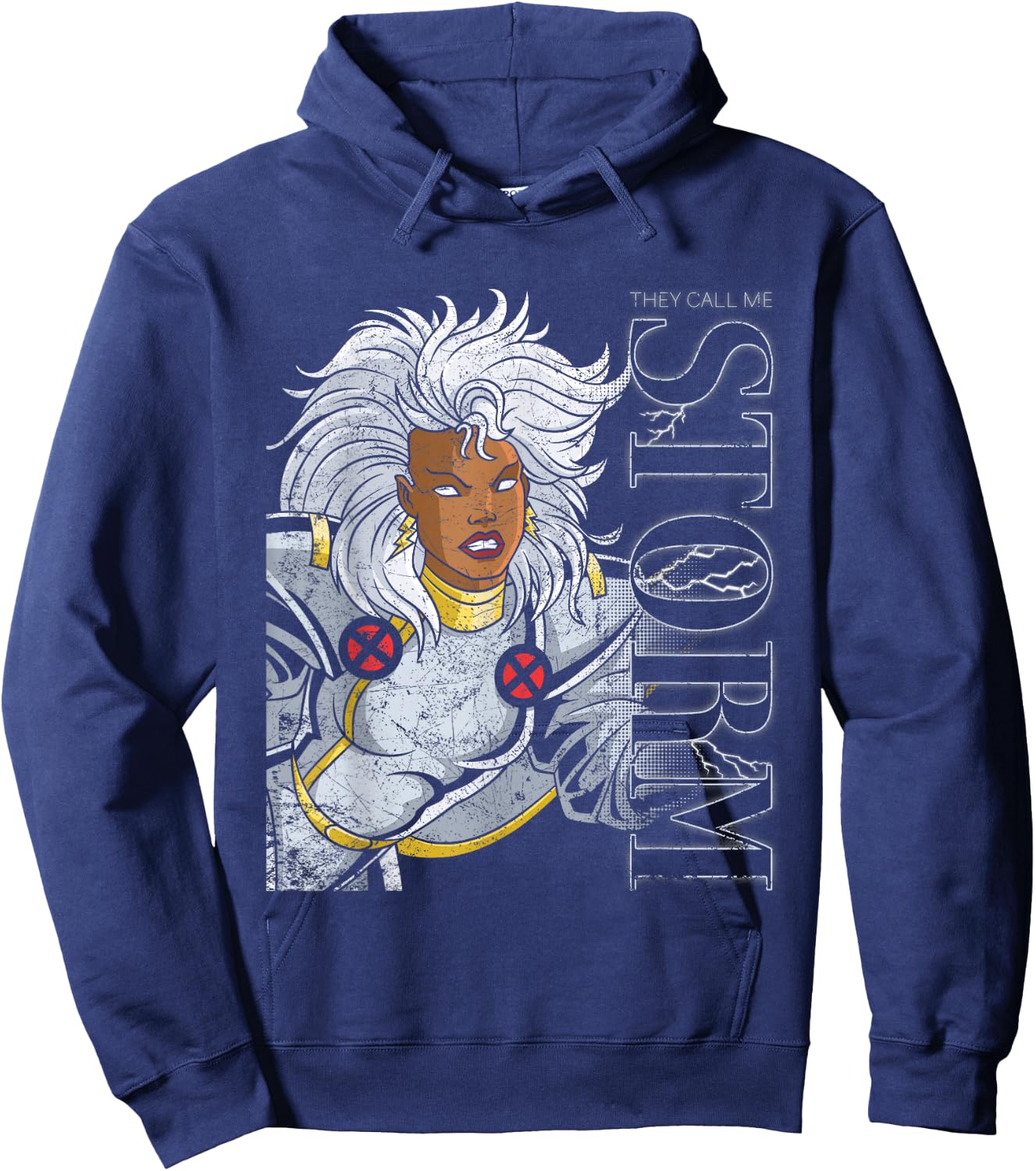 Marvel X-Men They Call Me Storm 90s Retro Hoodie - Hoodie | Navy