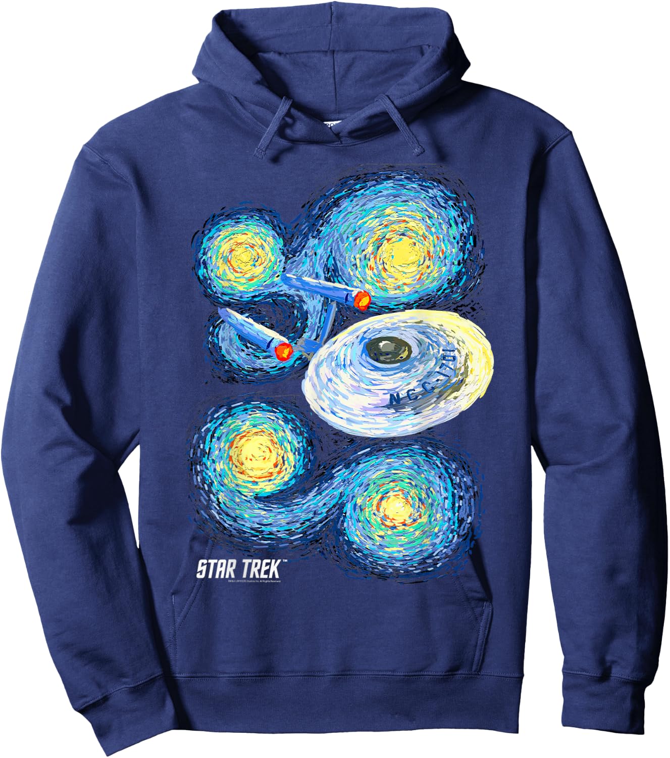 Star Trek Original Series Starry Night Paint Hoodie - Hoodie | Navy