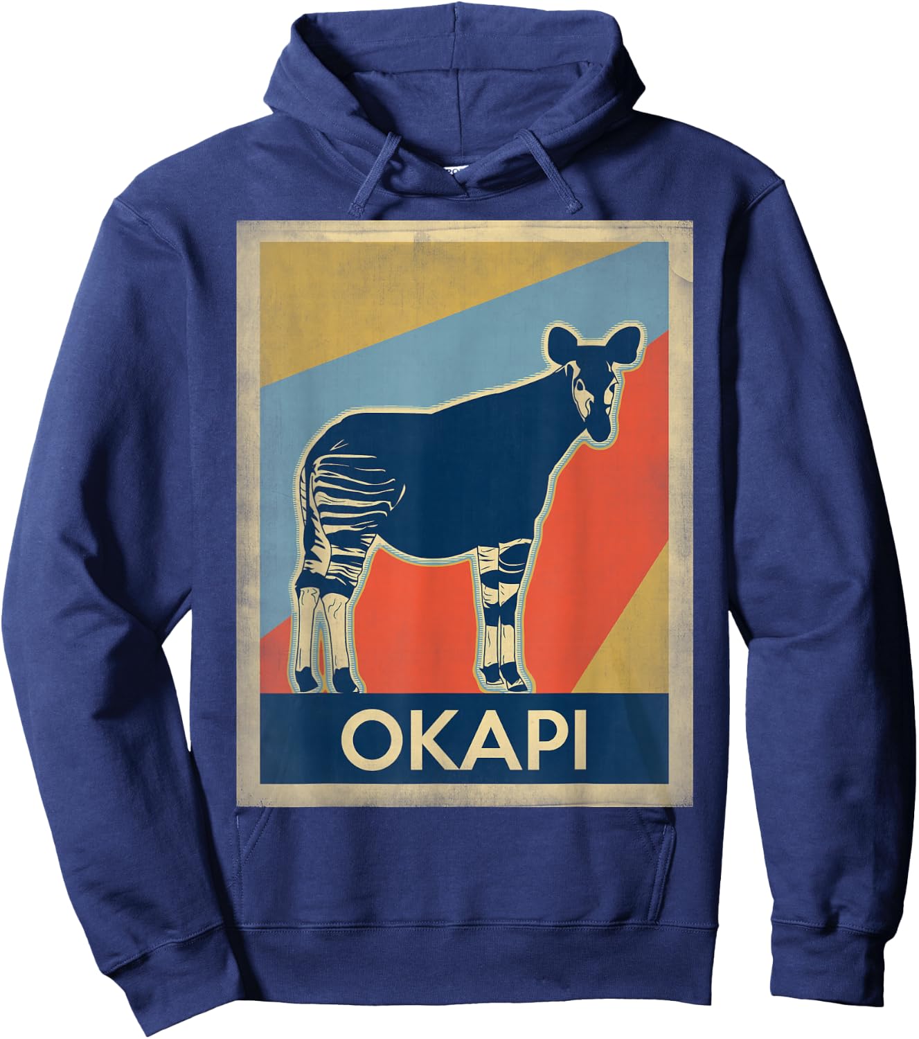 Vintage style Okapi Hoodie - Hoodie | Navy