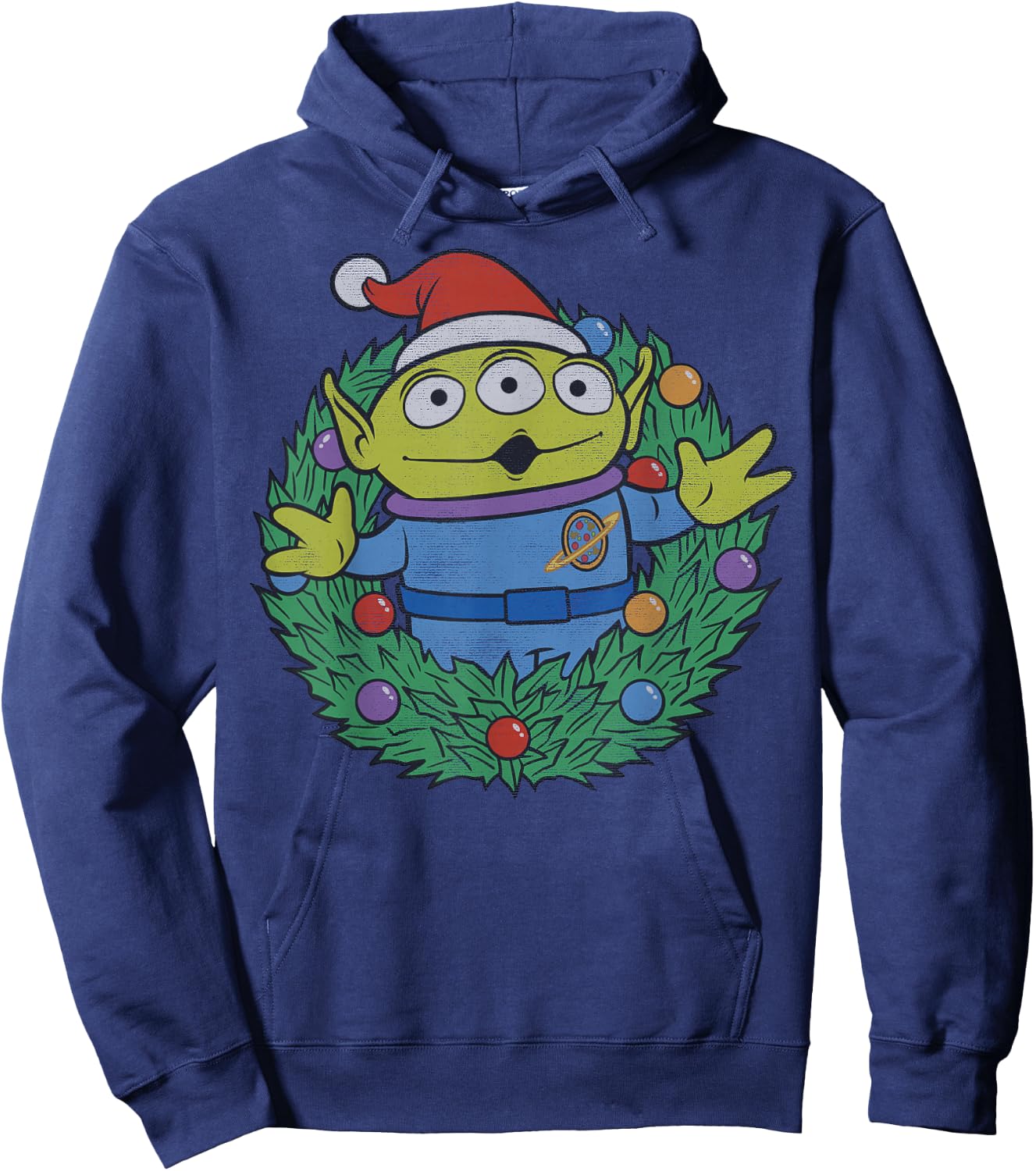 Disney Pixar Toy Story Alien Christmas Wreath Hoodie - Hoodie | Navy