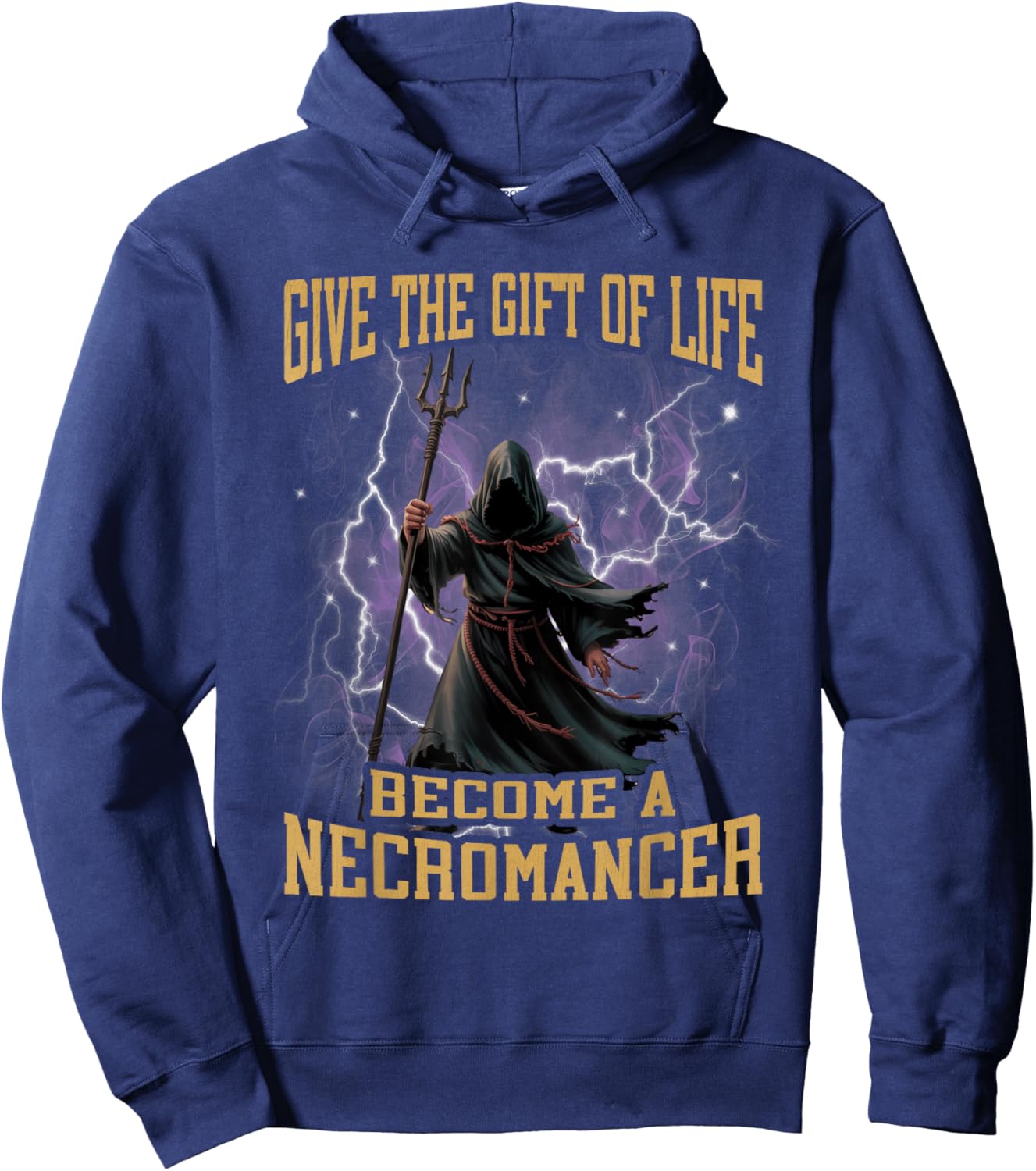 Become A Necromancer Funny Hard Meme Bootleg Hoodie - Hoodie | Navy