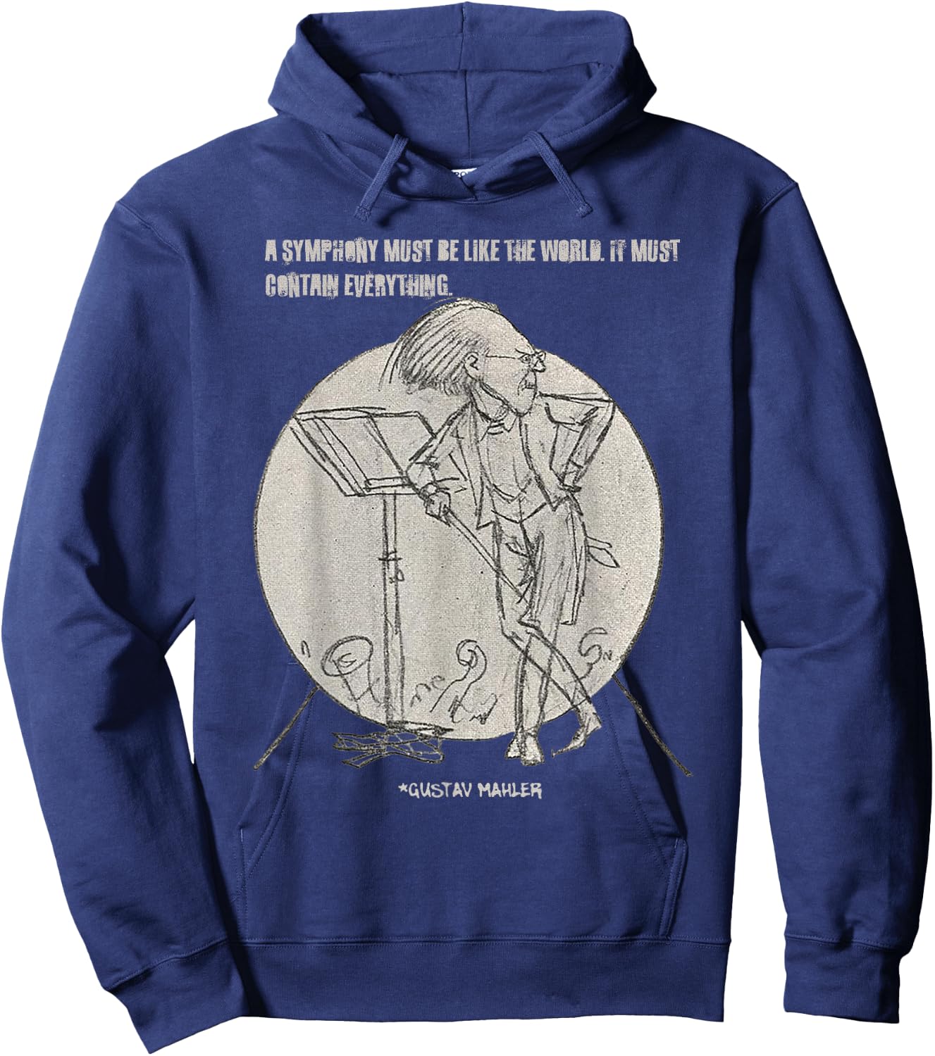 Gustav Mahler Bohemian Composer Conductor Hoodie - Hoodie | Navy