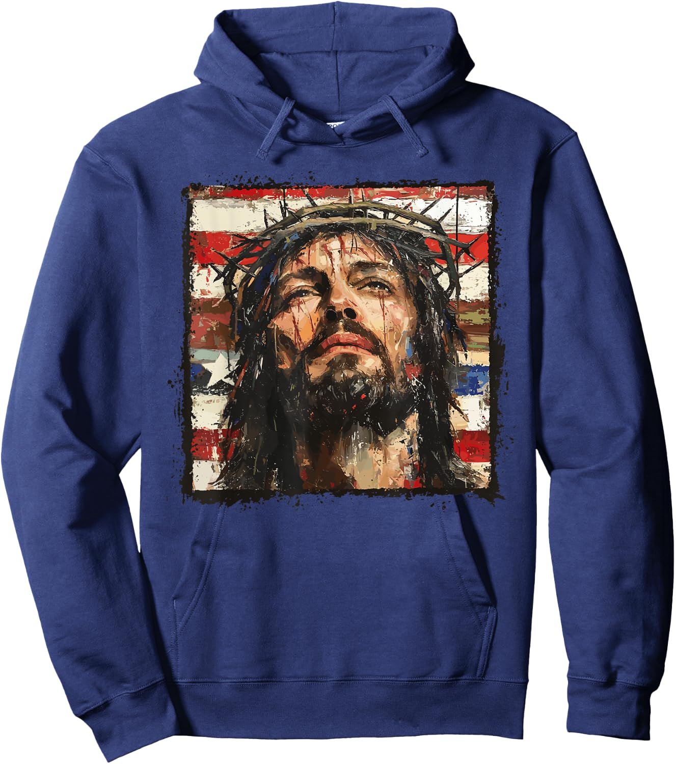 Jesus patriotic Hoodie - Hoodie | Navy