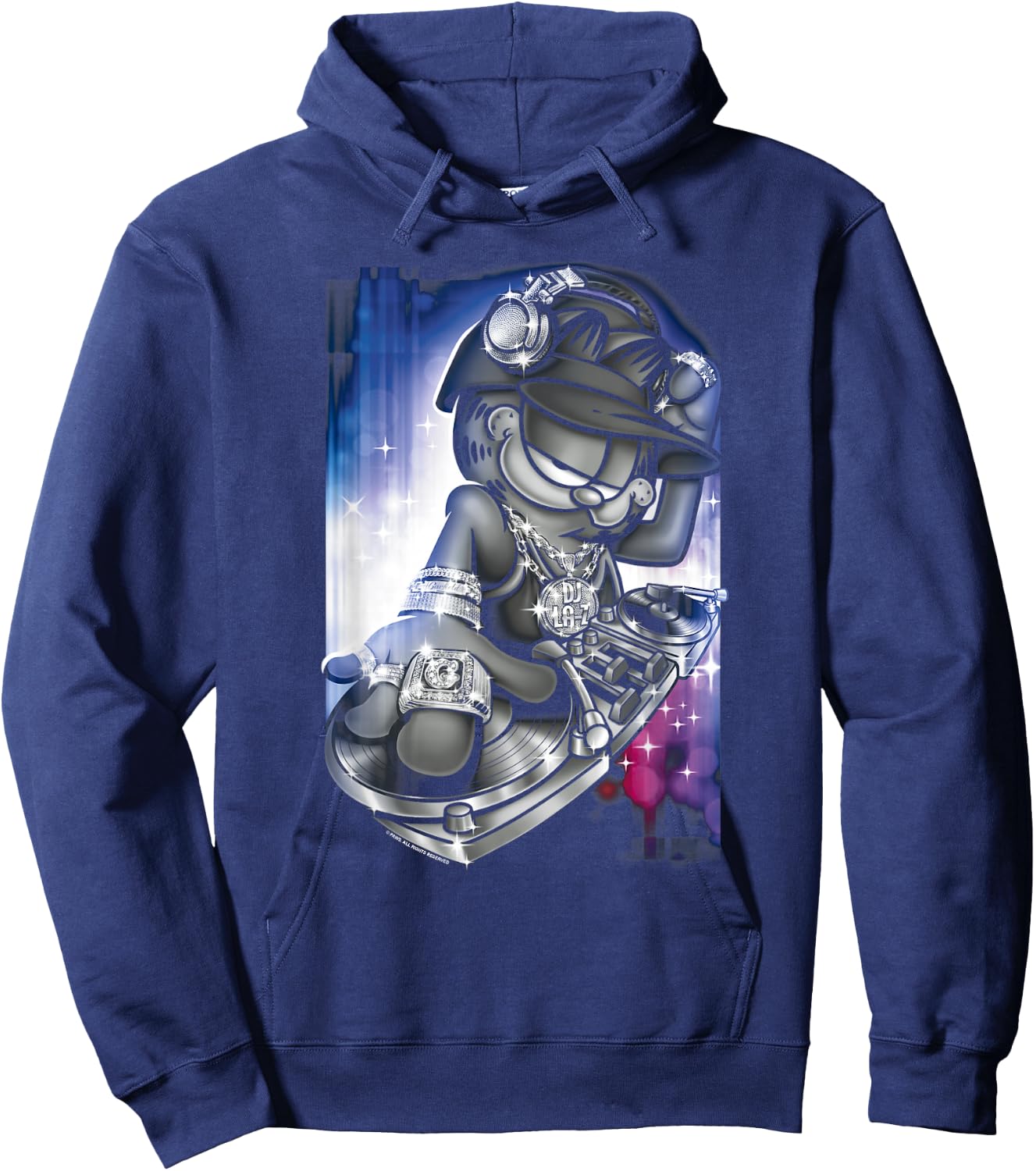 Garfield DJ Lazy Hoodie - Hoodie | Navy