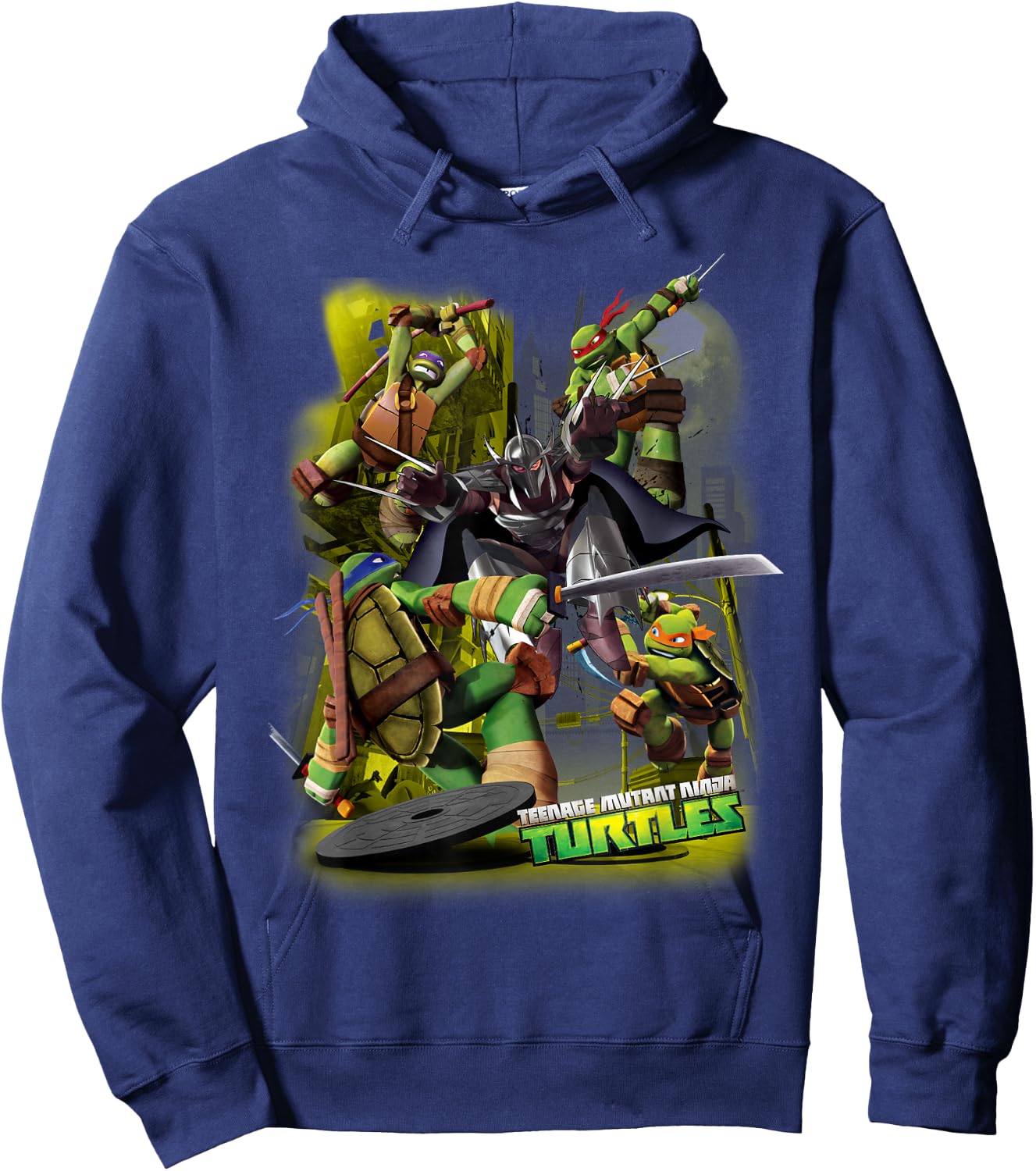 Teenage Mutant Ninja Turtles Shredder Attacks Hoodie - Hoodie | Navy