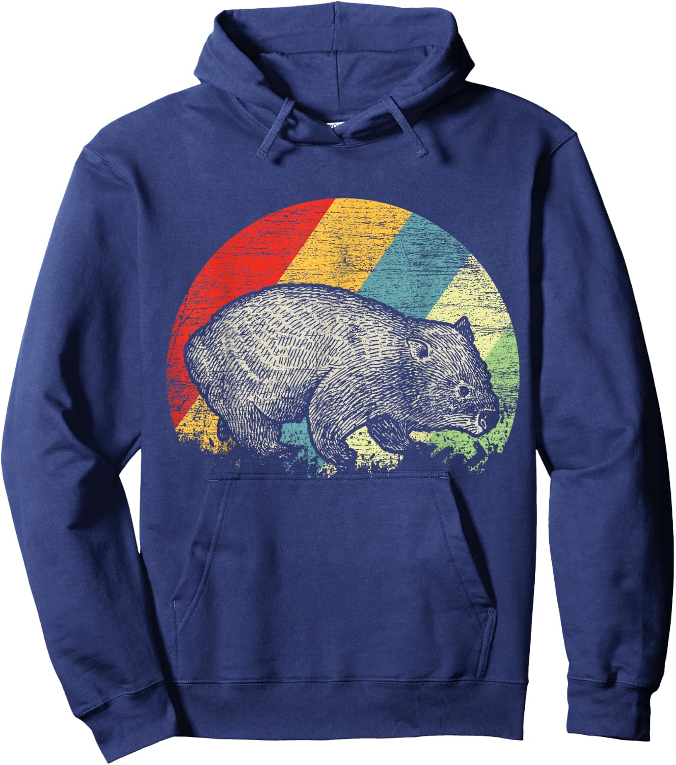 Retro Wombat Hoodie - Hoodie | Navy