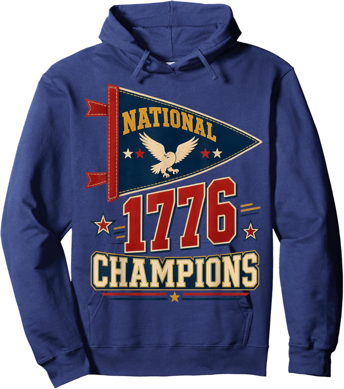 National 1776 Champions Vintage Style Hoodie - Hoodie | Navy