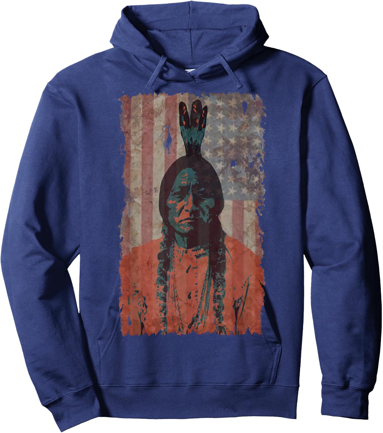 Native American Vintage Hoodie - Hoodie | Navy