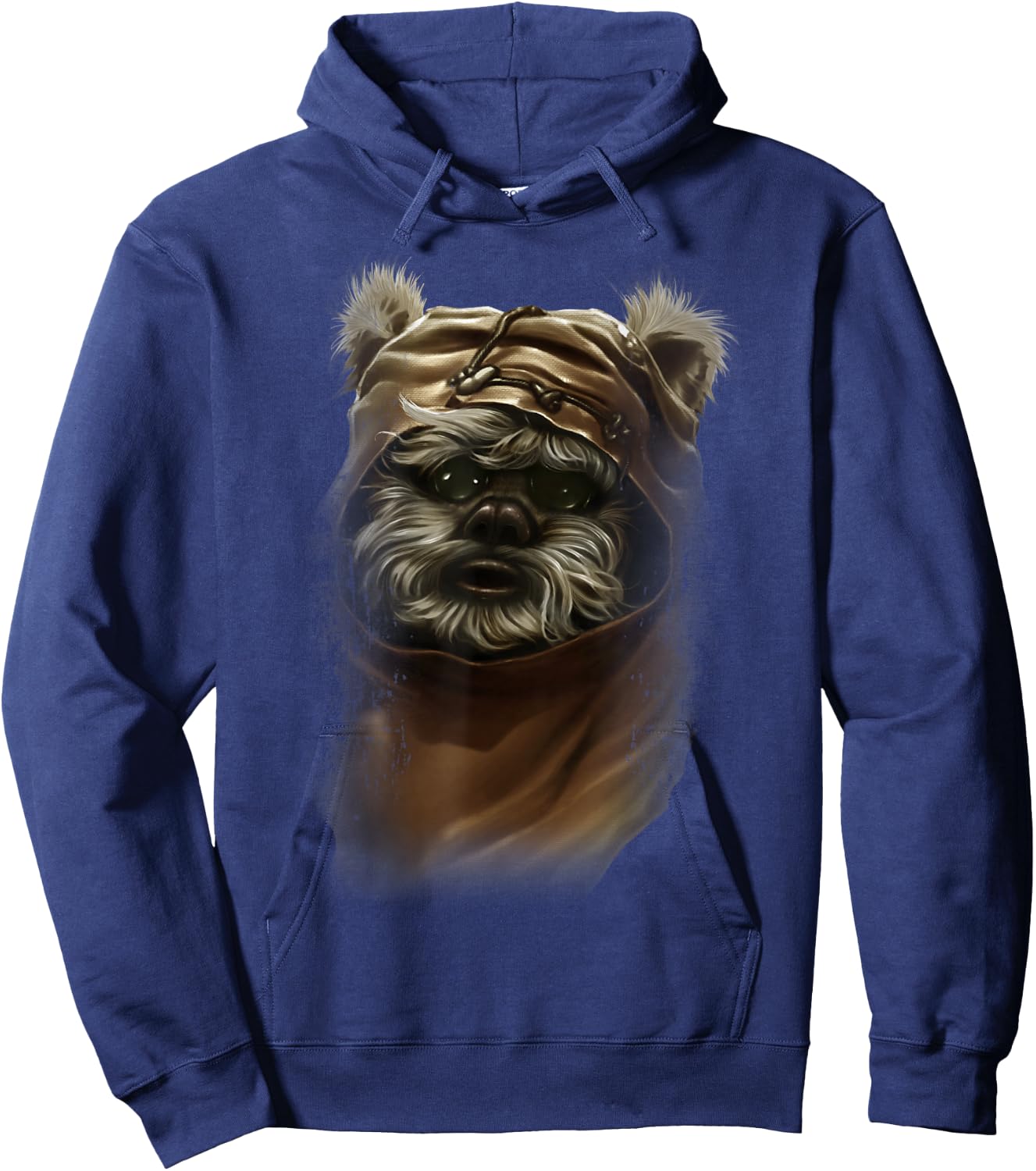 Star Wars Wicket Ewok Portrait Painting Graphic Hoodie - Hoodie | Navy