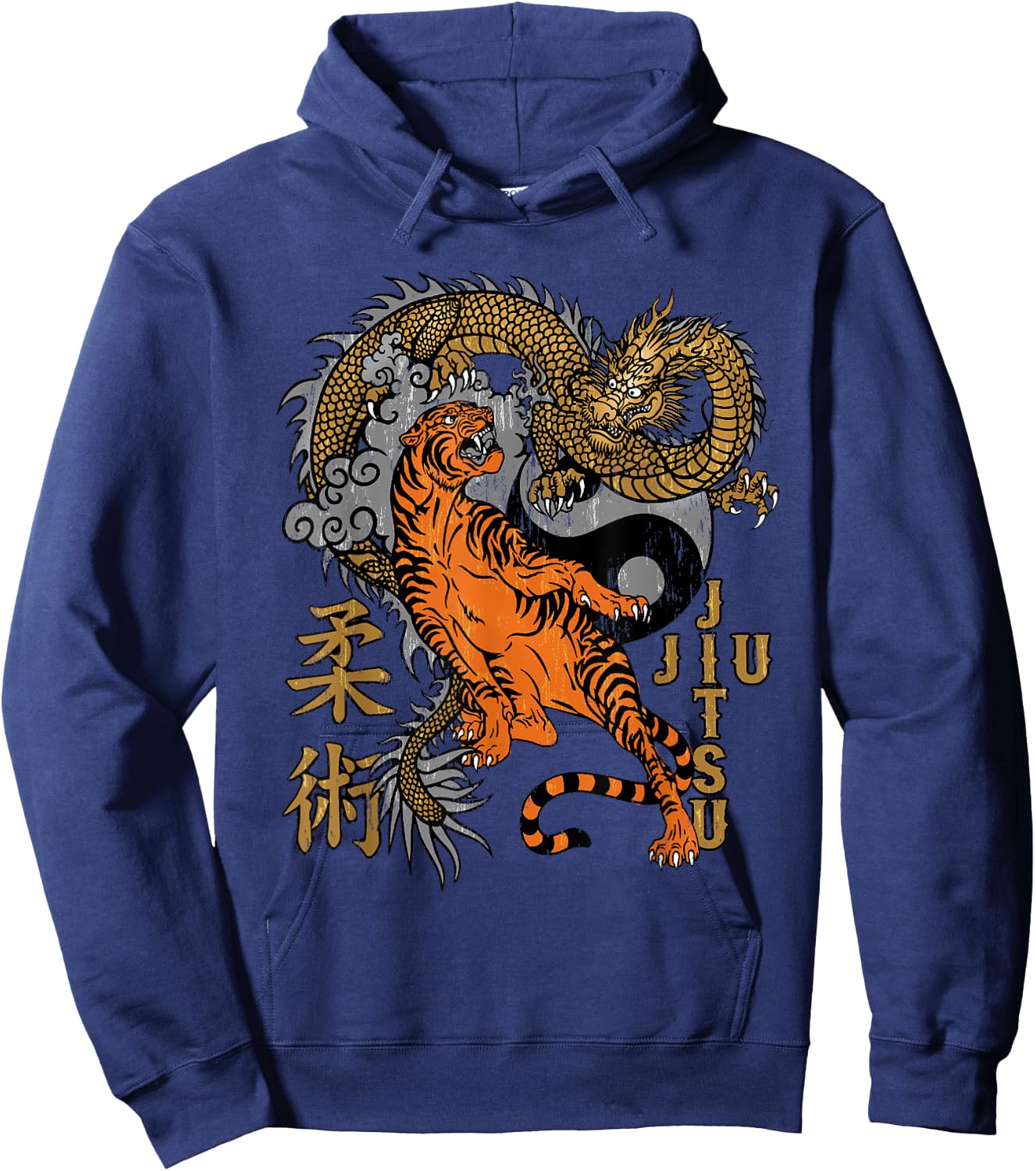 Jiu Jitsu - Tiger and Dragon Epic Submission Hoodie - Hoodie | Navy