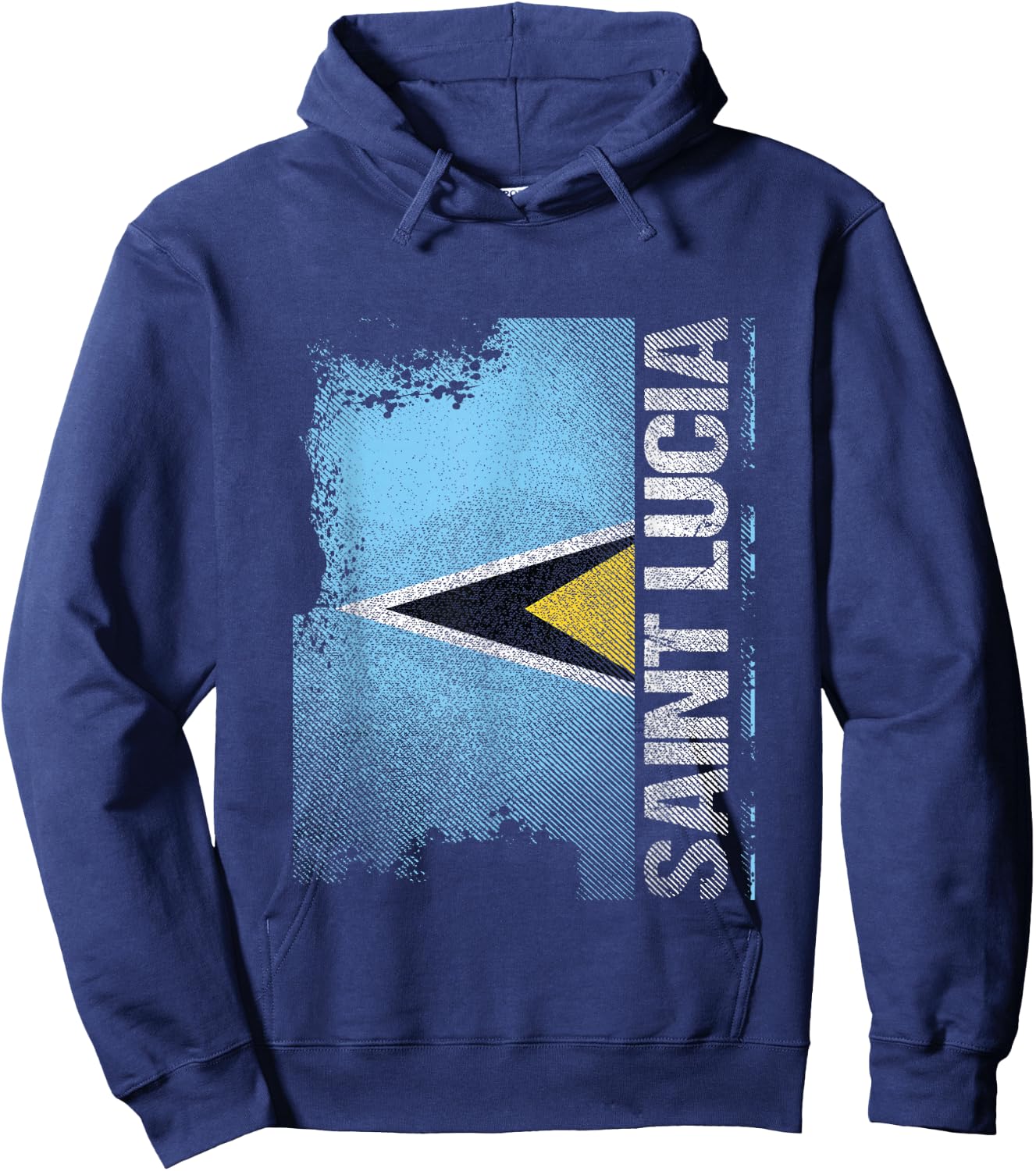 St Lucia Flag Hoodie - Hoodie | Navy