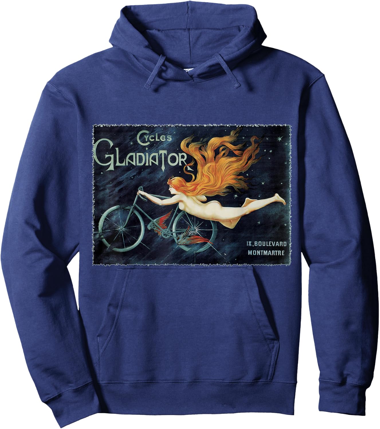 Cycles Gladiator Bicycle, Vintage Art Nouveau Hoodie - Hoodie | Navy