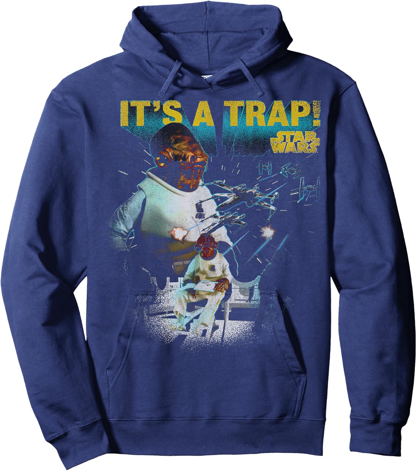 Star Wars Admiral Ackbar X-Wing It's A Trap Hoodie - Hoodie | Navy
