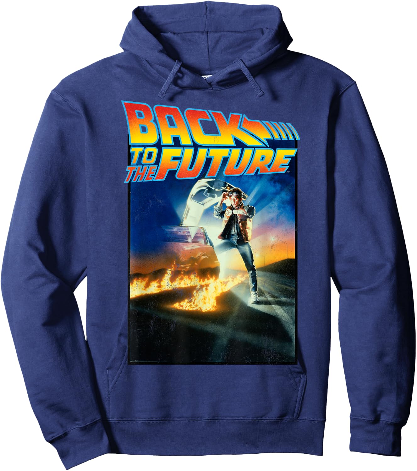 Back To the Future Movie Poster Classic Hoodie - Hoodie | Navy