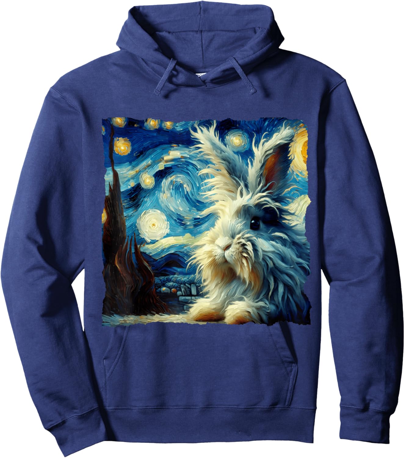 Lionhead Rabbit Starry Night Lionhead Rabbit Hoodie - Hoodie | Navy
