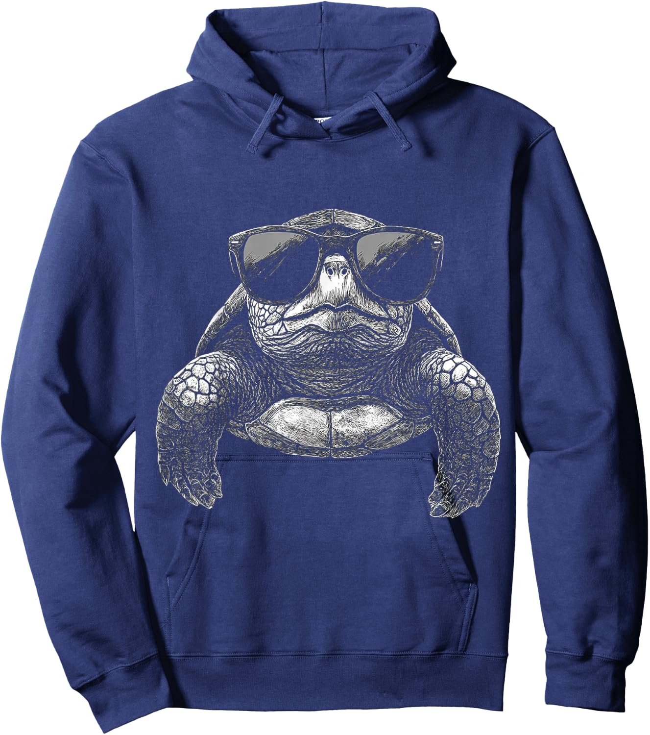 Turtle Animal Motif Sunglasses Art Turtle Hoodie - Hoodie | Navy