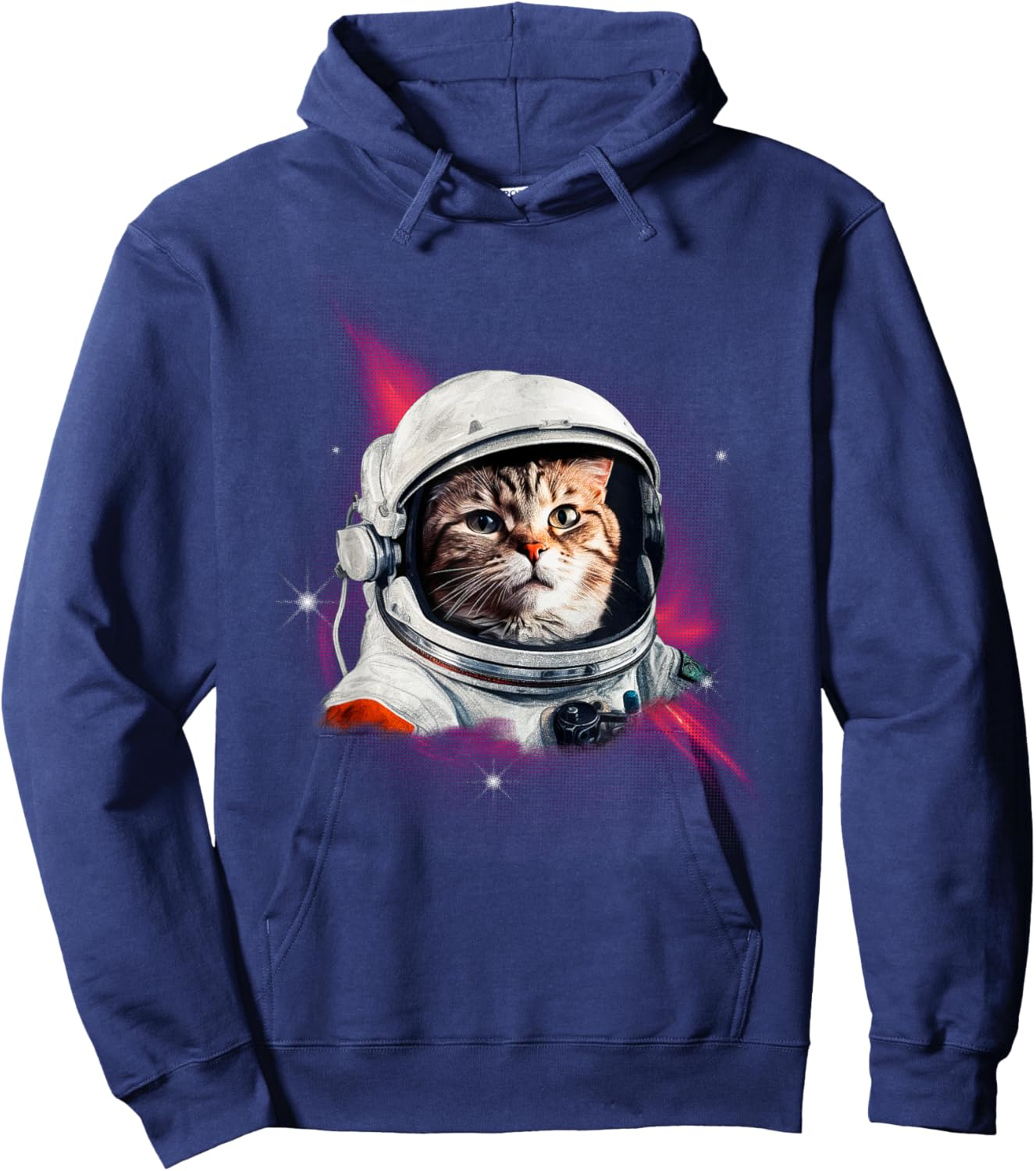 Astro Cat Exploration Space Odyssey Men Women Hoodie - Hoodie | Navy