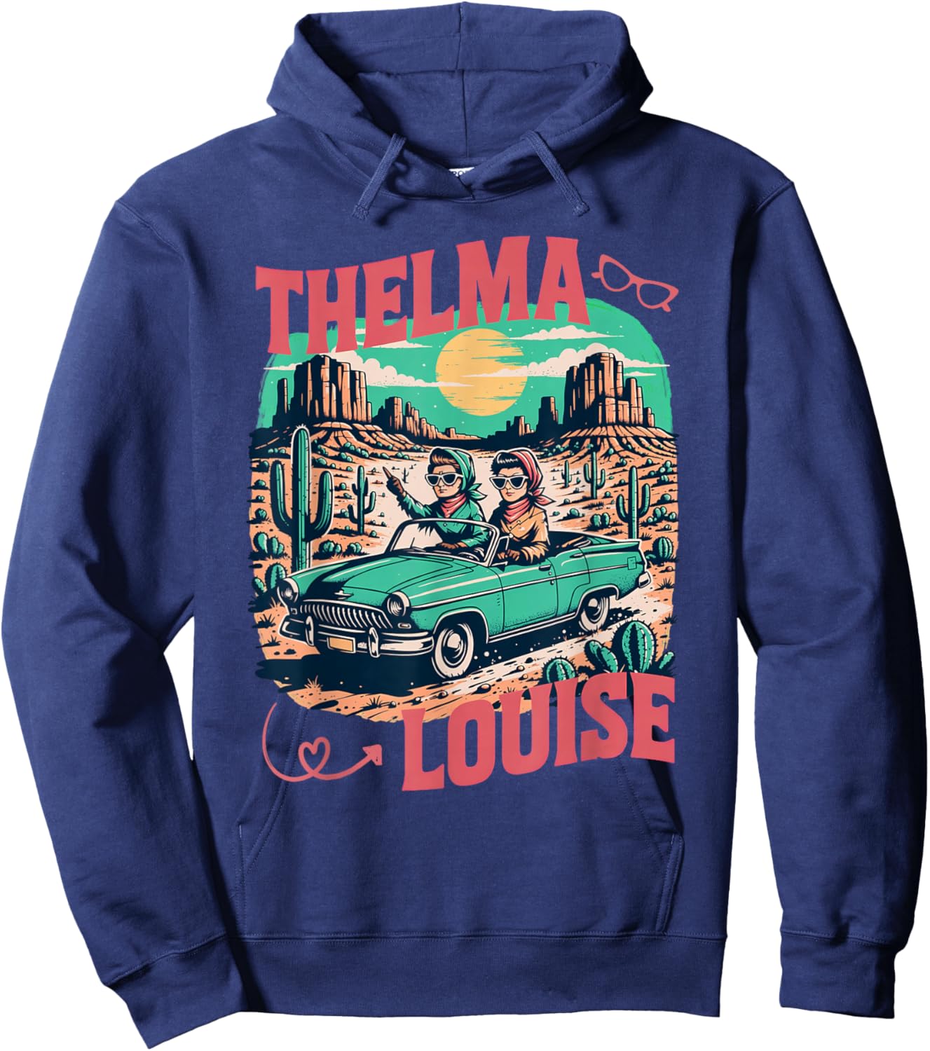 Every Thelma Needs A Louise Women Best Friends Hoodie - Hoodie | Navy