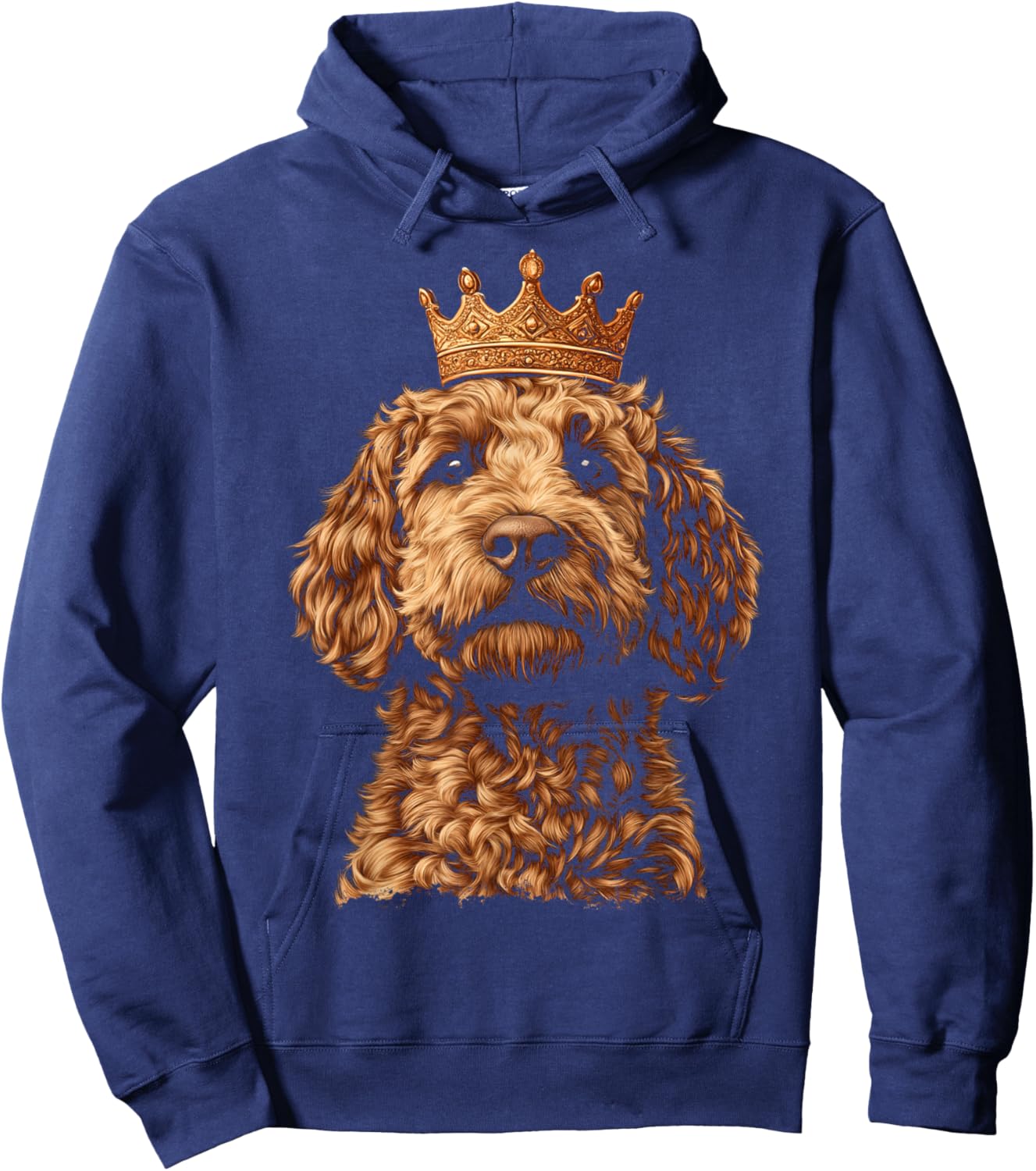 Goldendoodle King Crown Hoodie - Hoodie | Navy