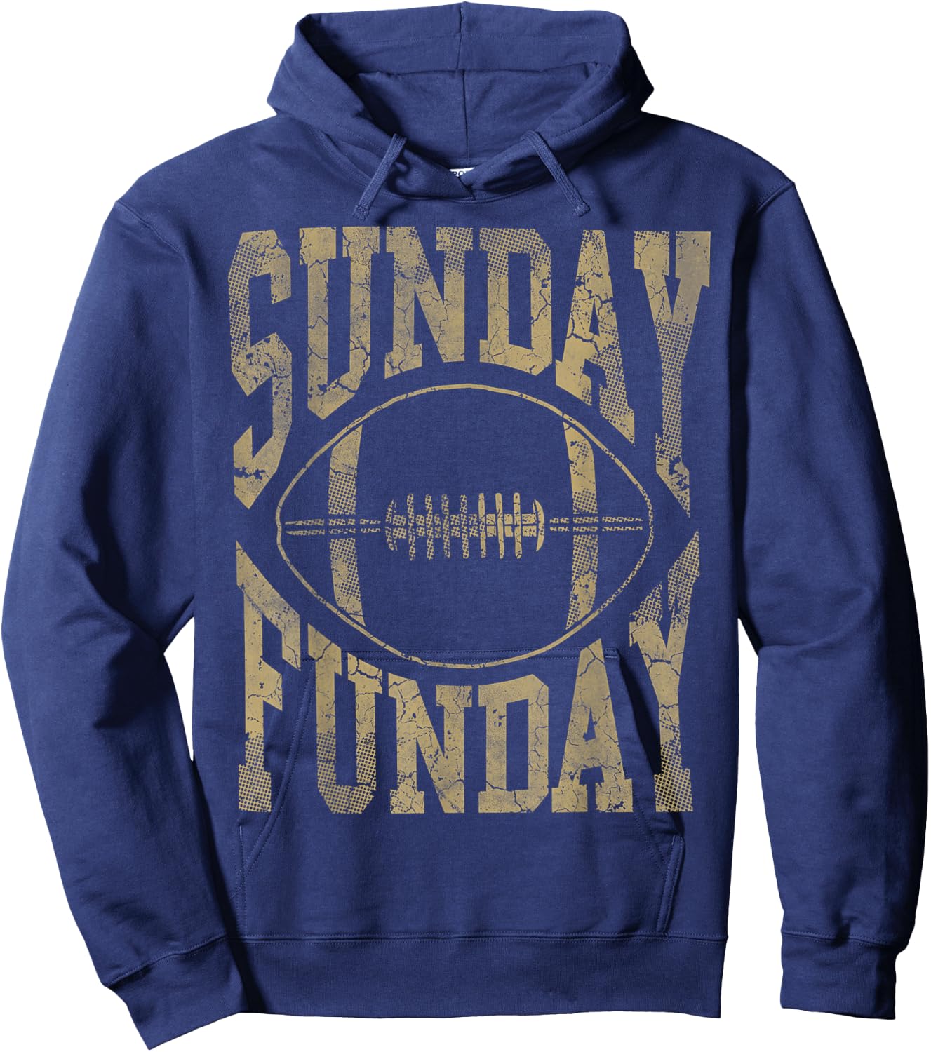 Vintage Sunday Funday Football Hoodie - Hoodie | Navy