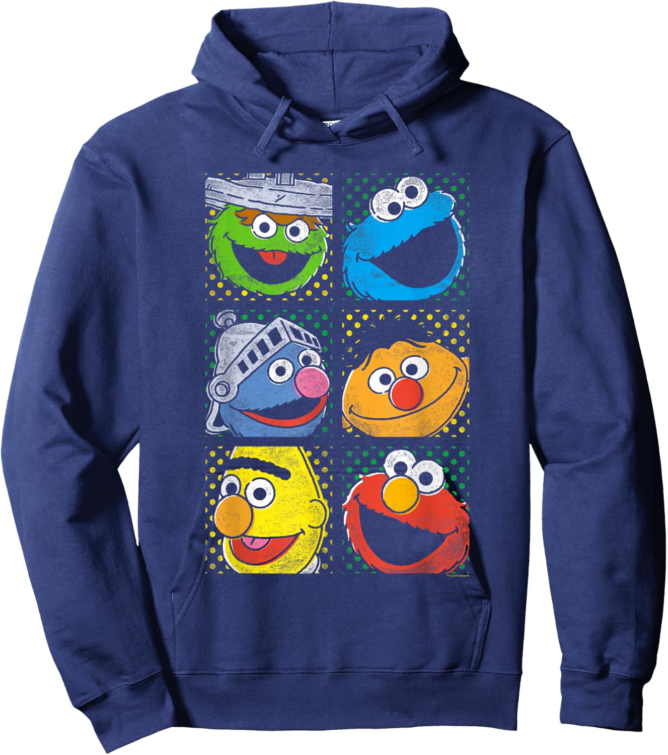 Sesame Street Group Squares Hoodie - Hoodie | Navy