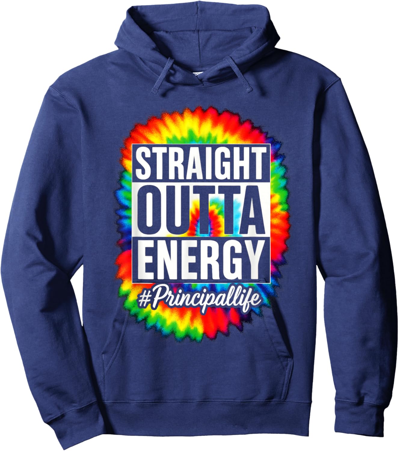 Straight Outta Energy - Principal Tie Dye Hoodie - Hoodie | Navy