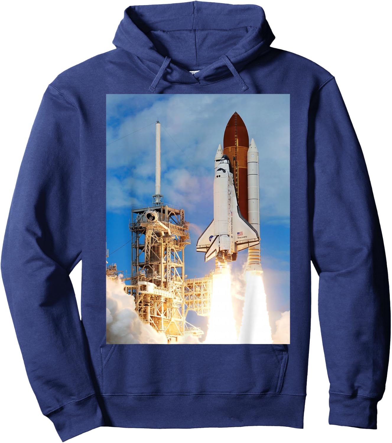 Space Shuttle Launch Galaxy Hoodie - Hoodie | Navy