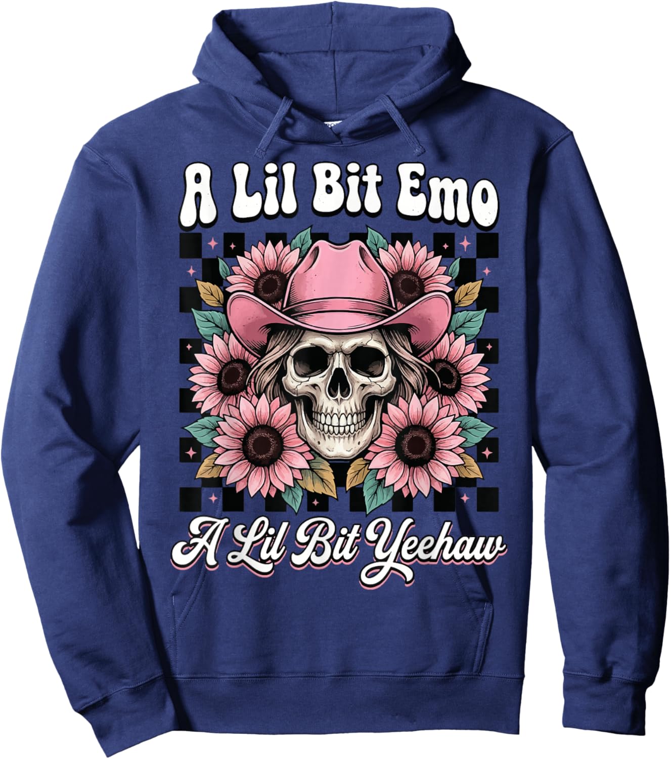 A Lil Bit Emo A Lil Bit Yeehaw Hoodie - Hoodie | Navy