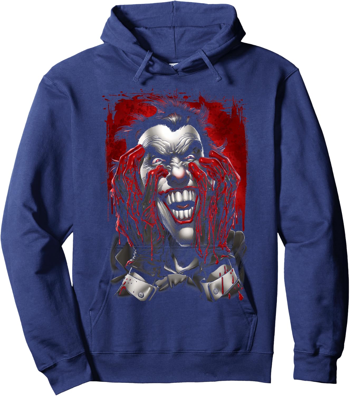 Batman Joker Blood in Hands T Shirt Hoodie - Hoodie | Navy