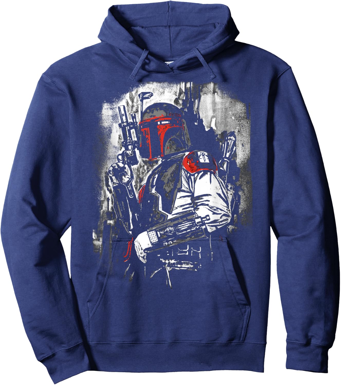 Star Wars Boba Fett Stare Down Graphic Hoodie - Hoodie | Navy