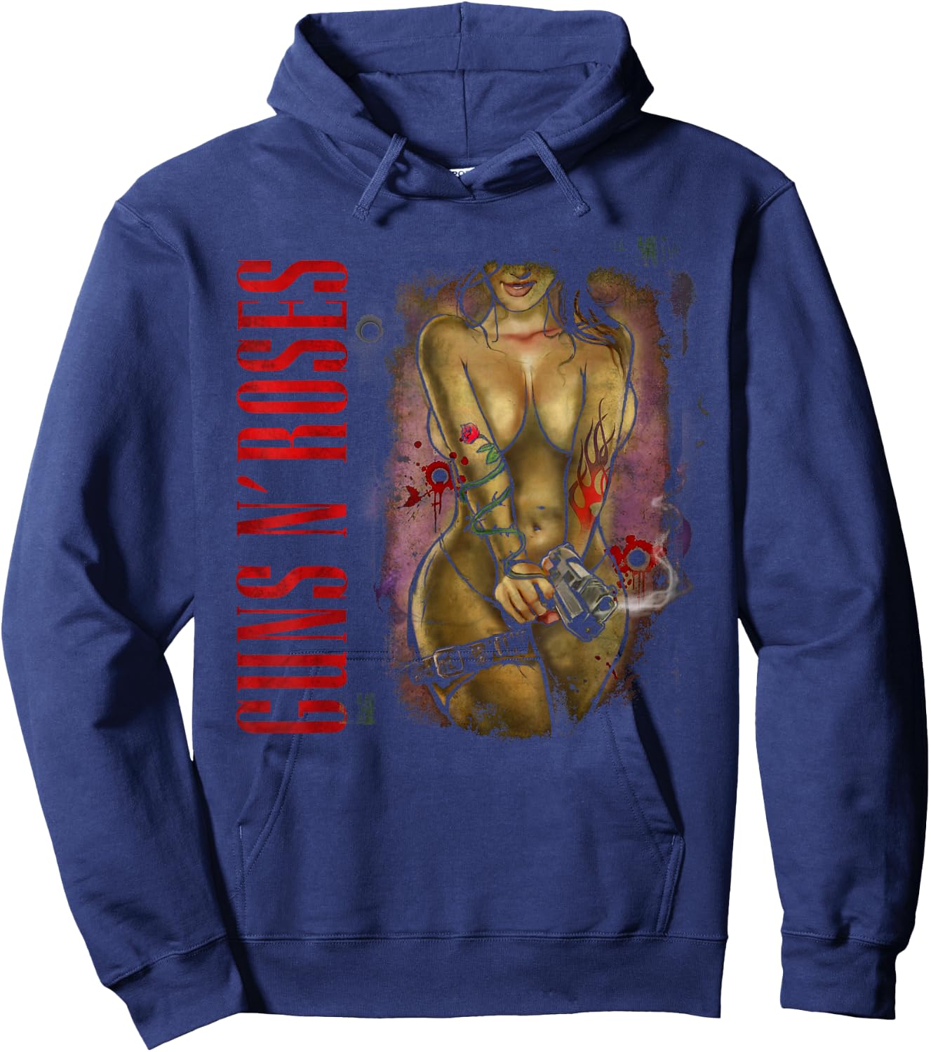 Guns N' Roses Official Gunslinger Hoodie - Hoodie | Navy