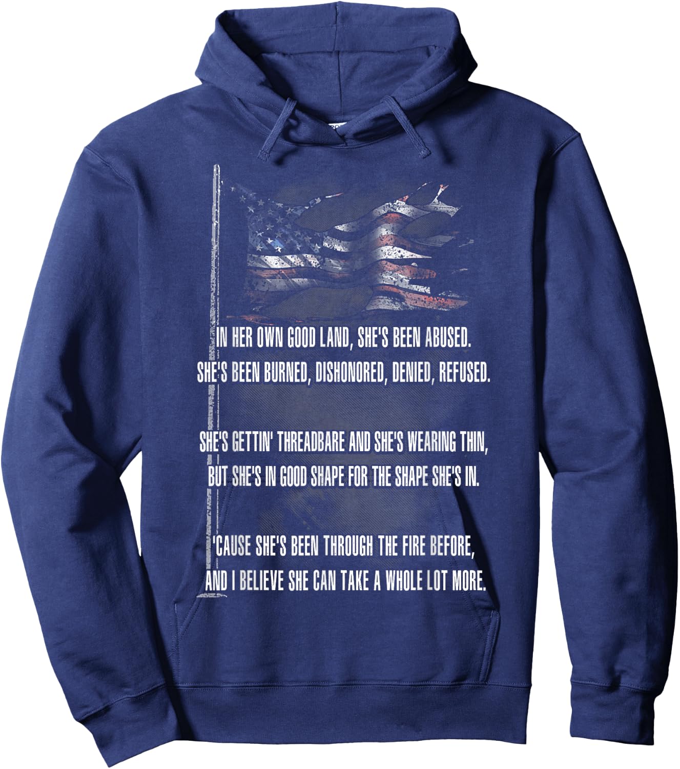 Ragged Old Flag Hoodie - Hoodie | Navy