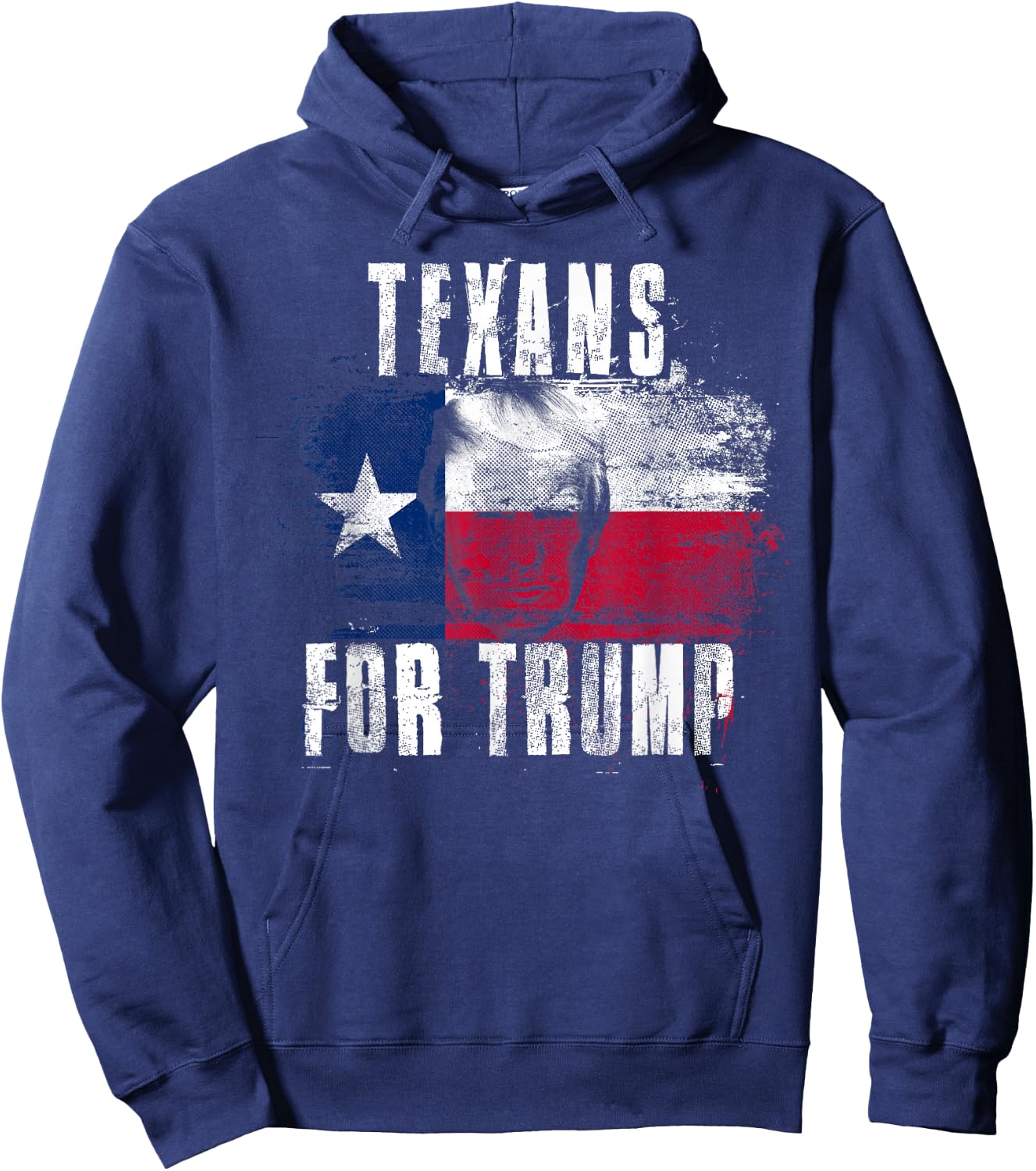 Texans For Trump - American and Texas Patriotic Hoodie - Hoodie | Navy
