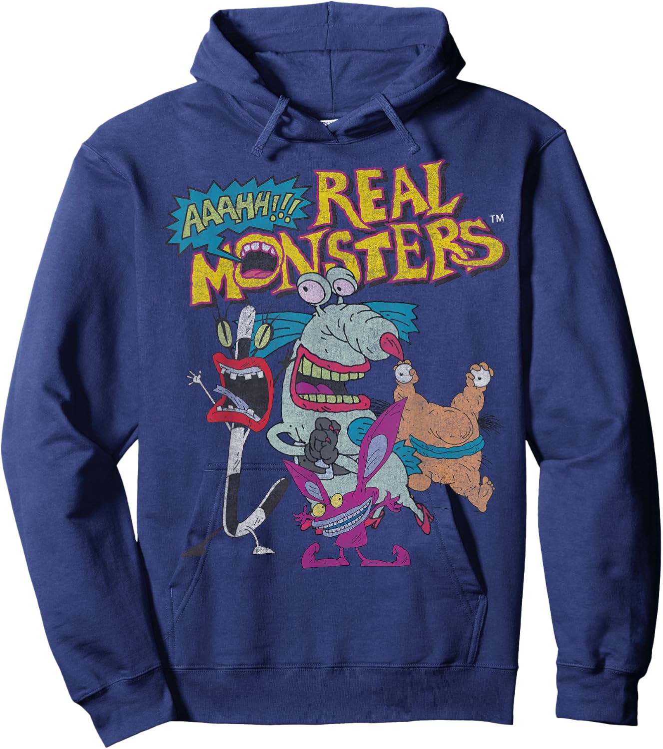 Aaahh!!! Real Monsters 90s Characters Hoodie - Hoodie | Navy