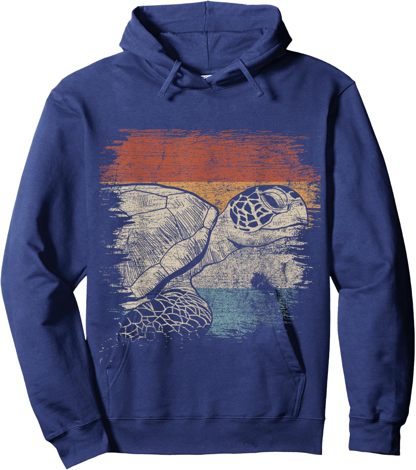 Retro Turtle Hoodie - Hoodie | Navy