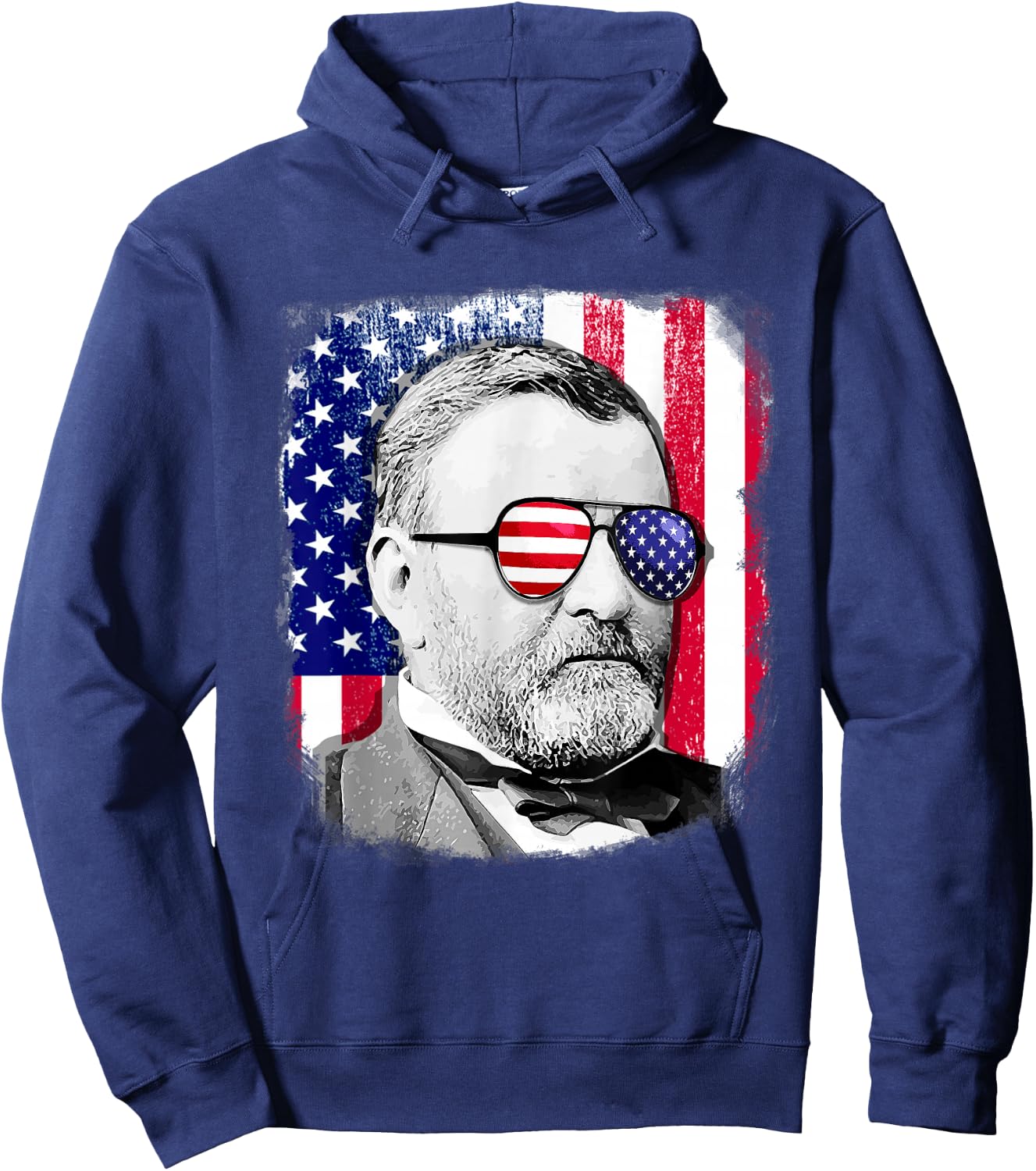 Ulysses S Grant US flag shirt 4th of July Hoodie - Hoodie | Navy