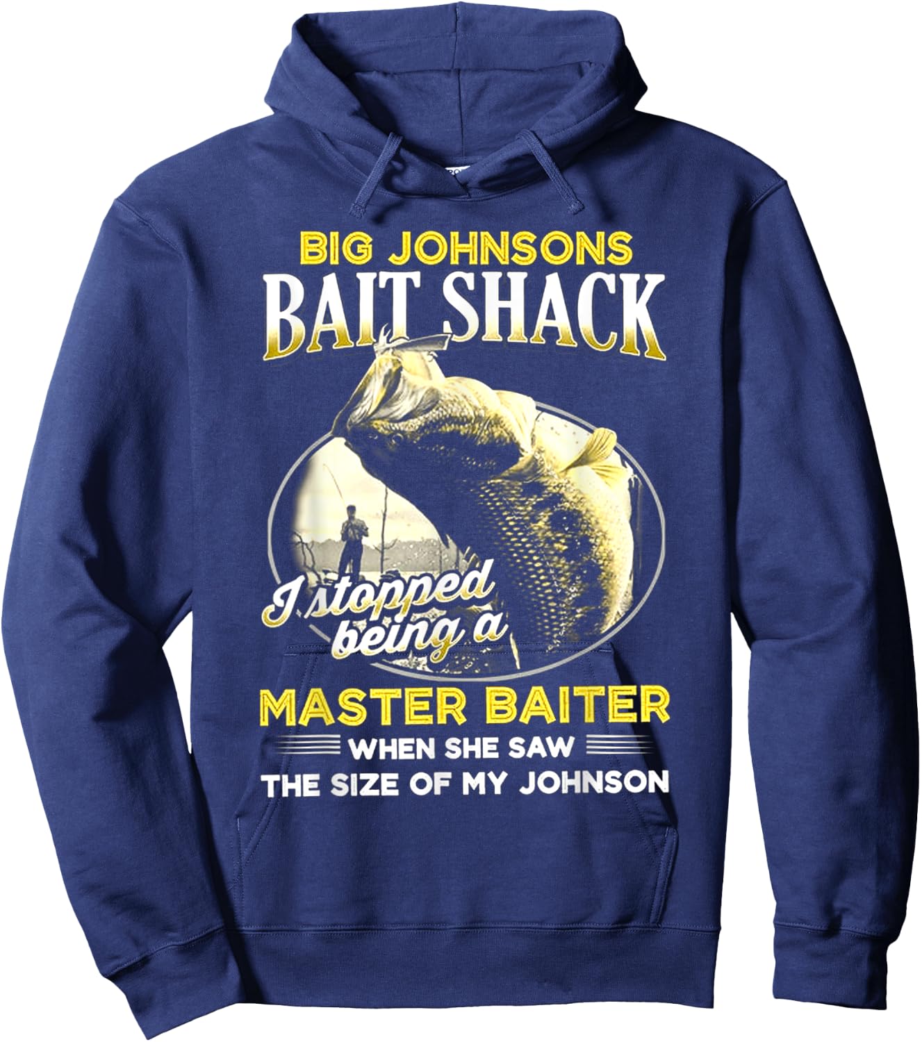 Big Johnsons Bait Shack Funny Hoodie - Hoodie | Navy