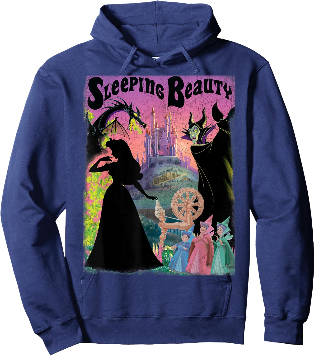 Disney Sleeping Beauty Aurora Maleficent Poster Hoodie - Hoodie | Navy
