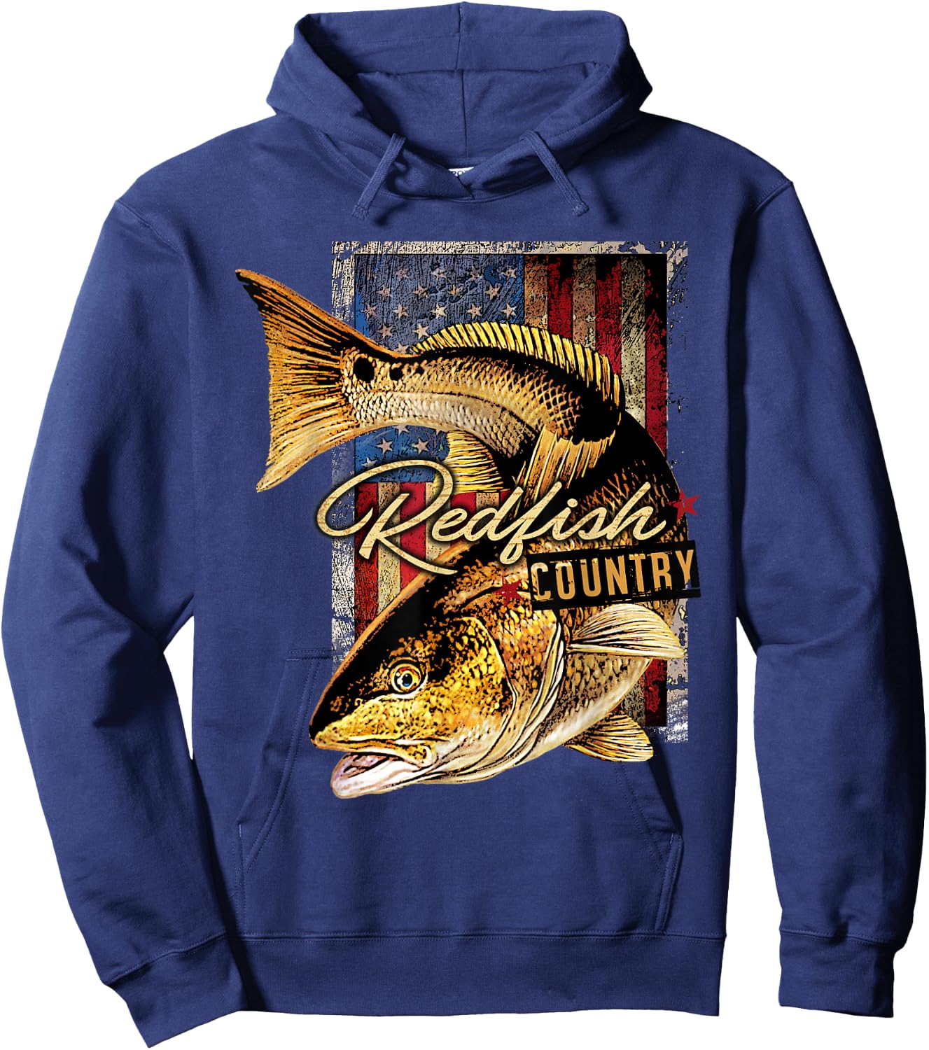 Redfish Country Saltwater Fishing T Shirt Hoodie - Hoodie | Navy
