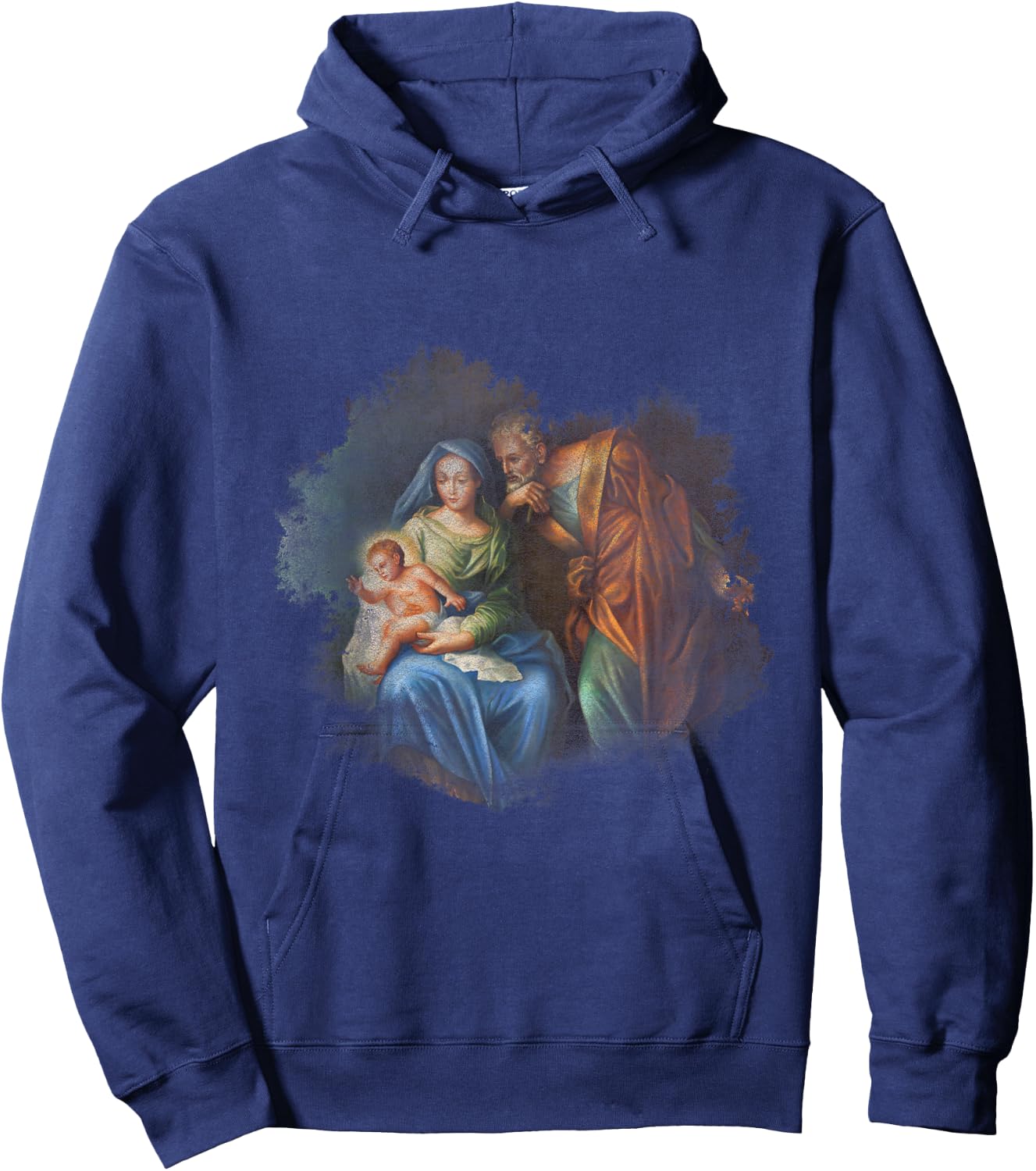 Sacred Family Virgin Mary Joseph Jesus Catholic Hoodie - Hoodie | Navy