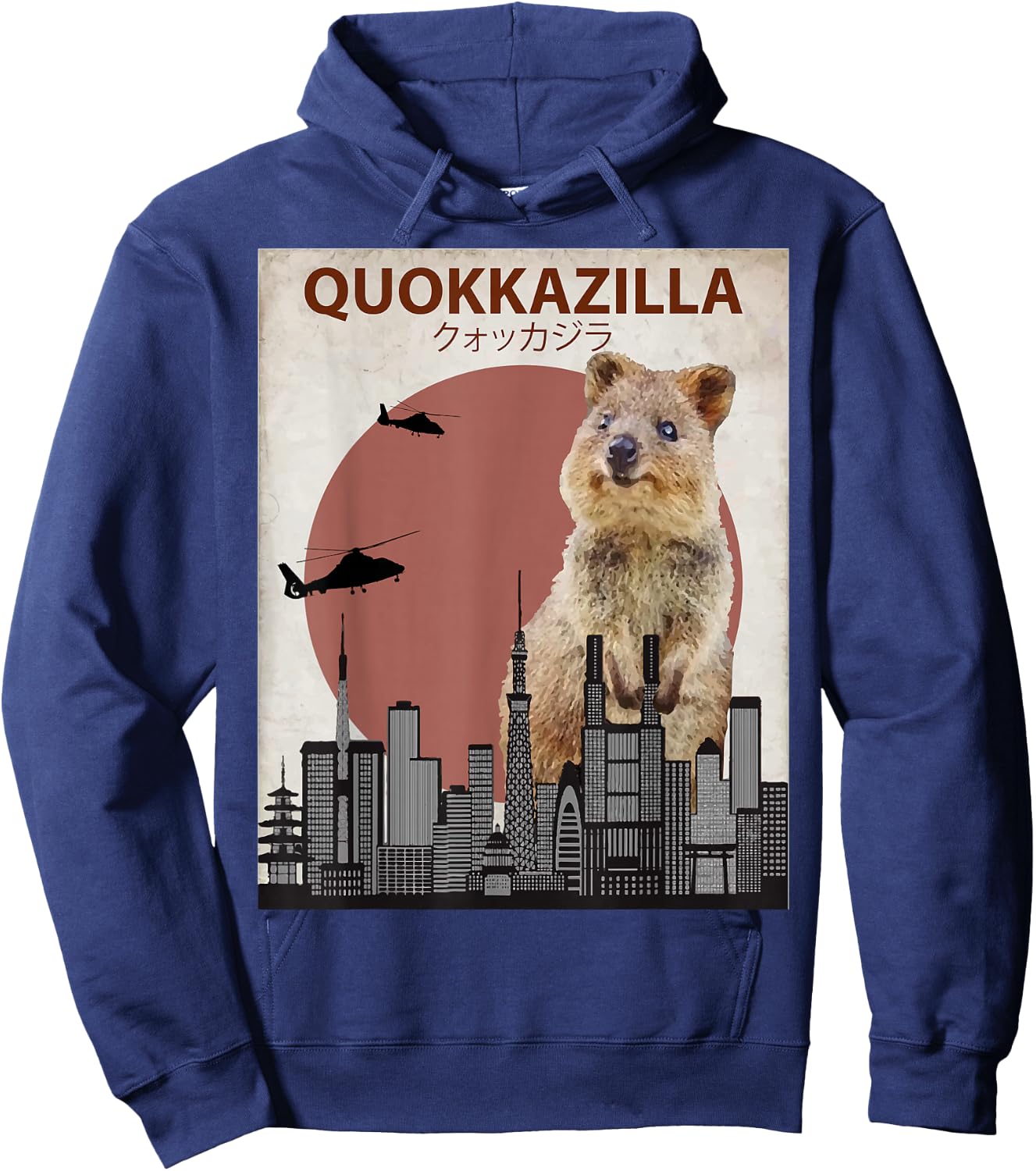 Funny Quokka | Giant Australia Monster Hoodie - Hoodie | Navy