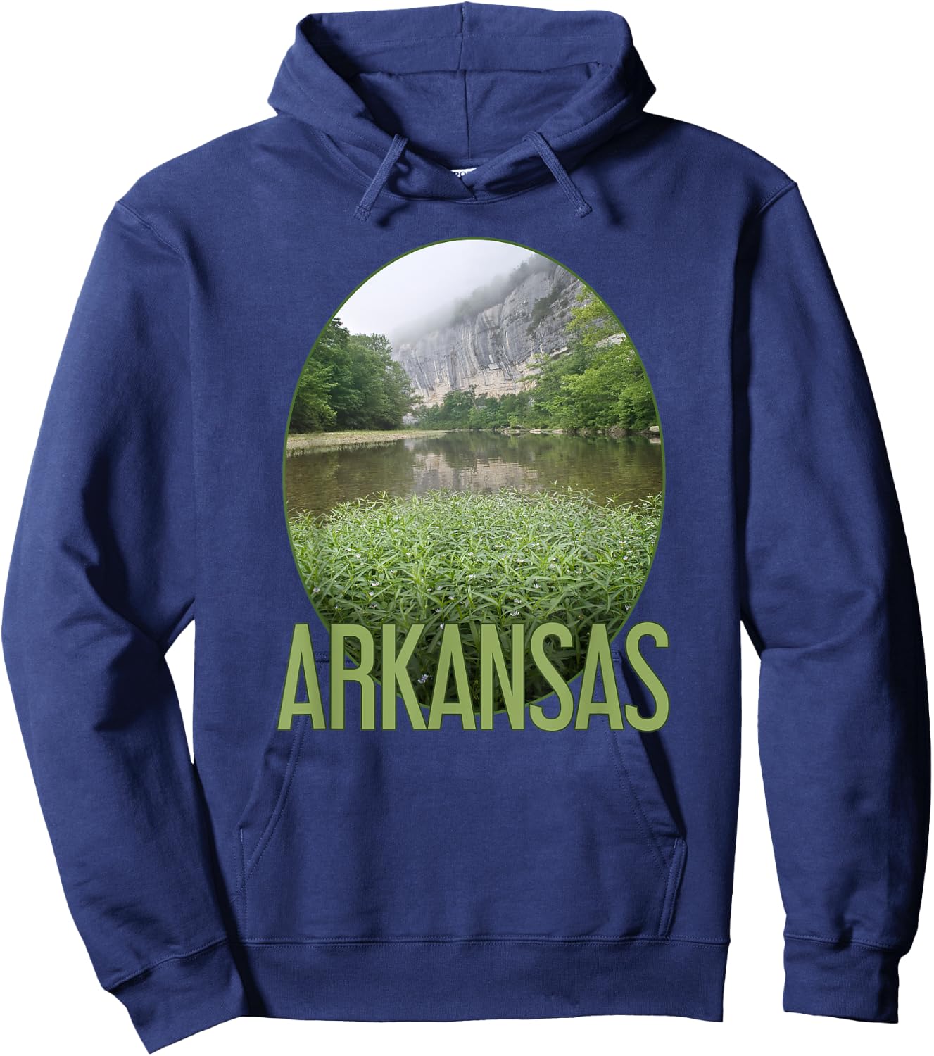 Arkansas' Buffalo River Steel Creek Design Hoodie - Hoodie | Navy